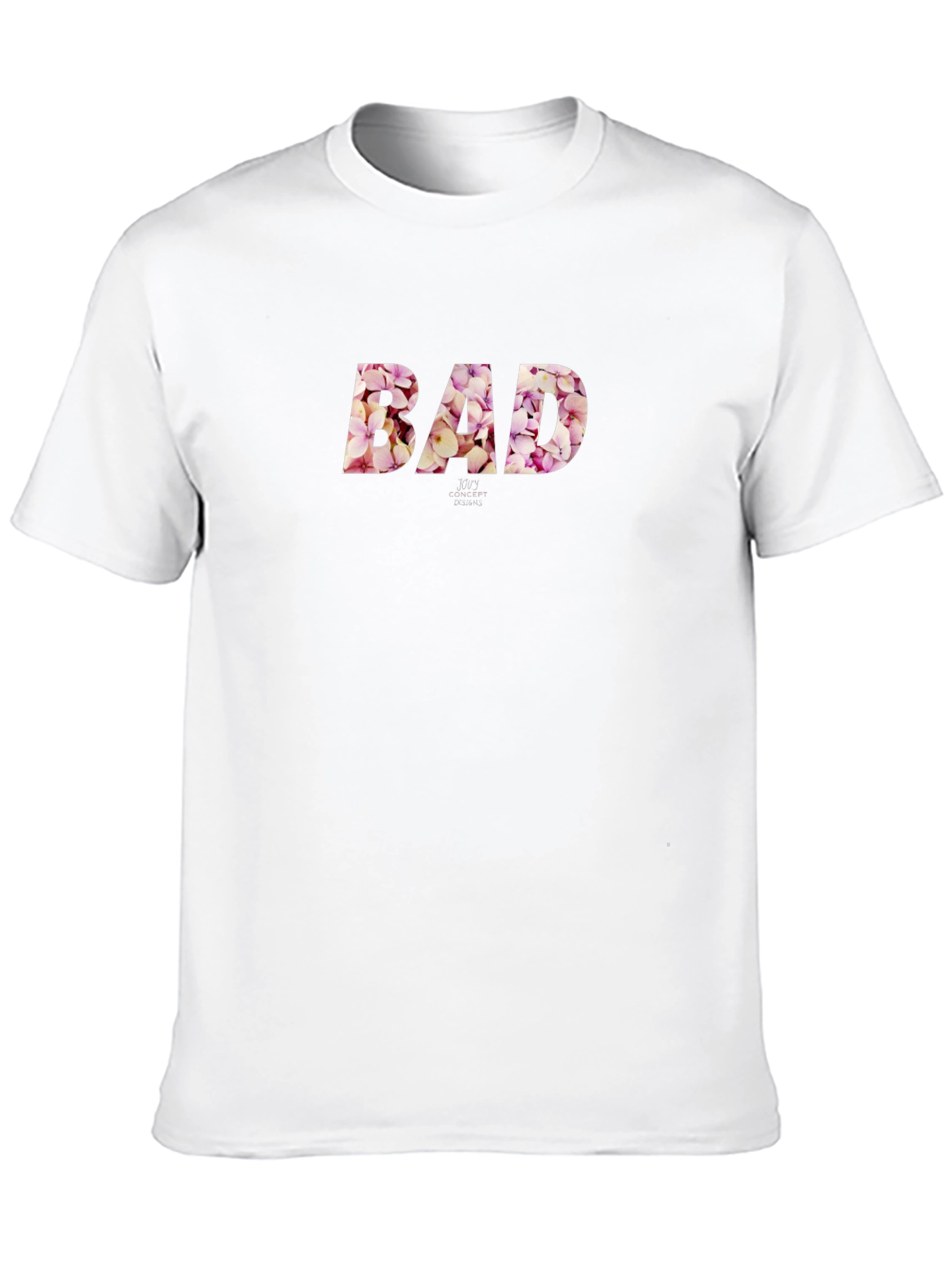 Floral BAD Graphic Print Mens T-Shirt