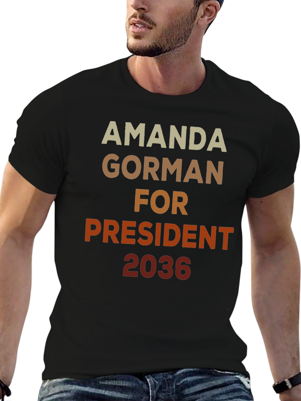 Amanda Gorman For President 2036 Black T-Shirt