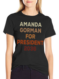 Amanda Gorman For President 2036 Black T-Shirt