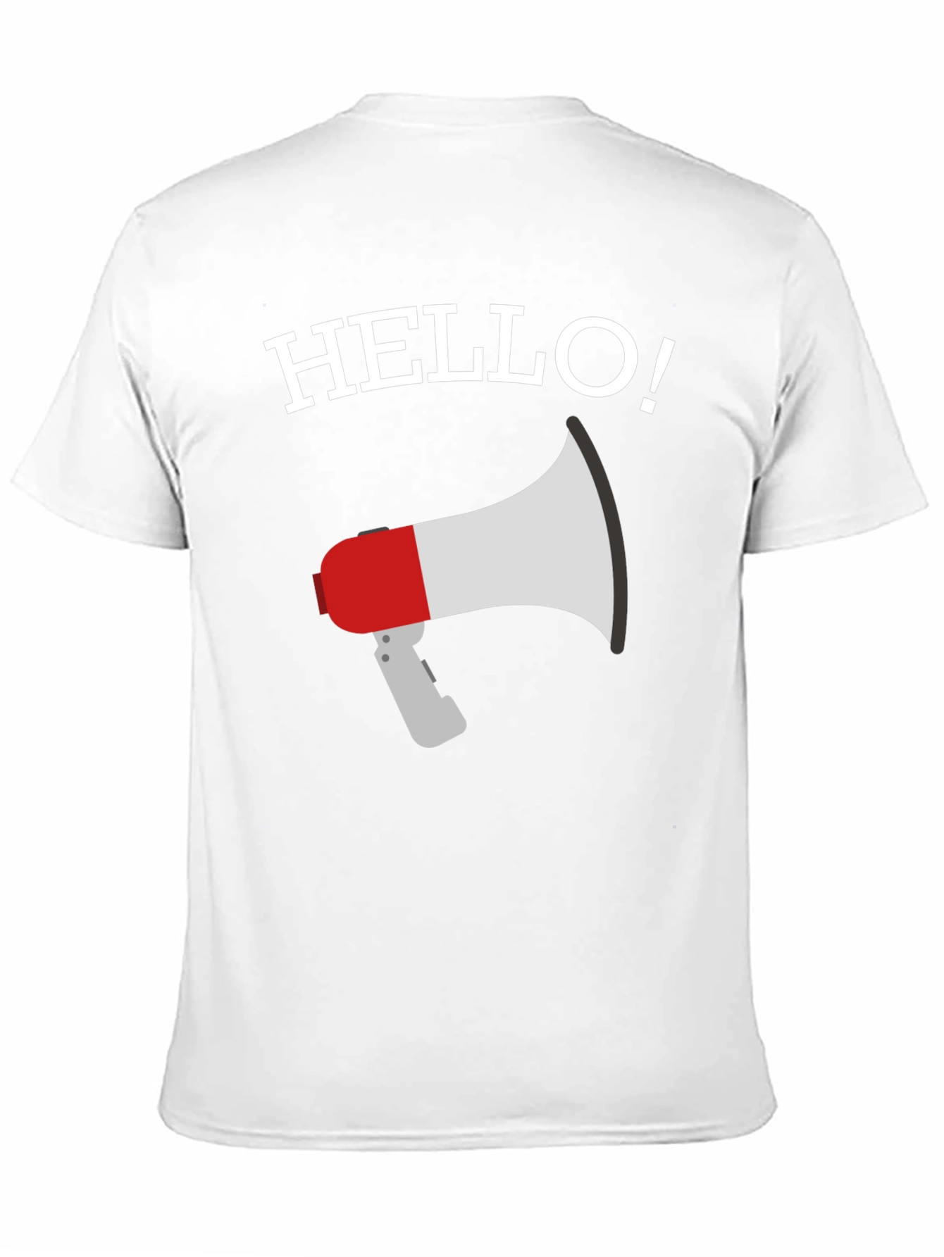 Hello Megaphone Graphic Tee - Mens Black T-Shirt