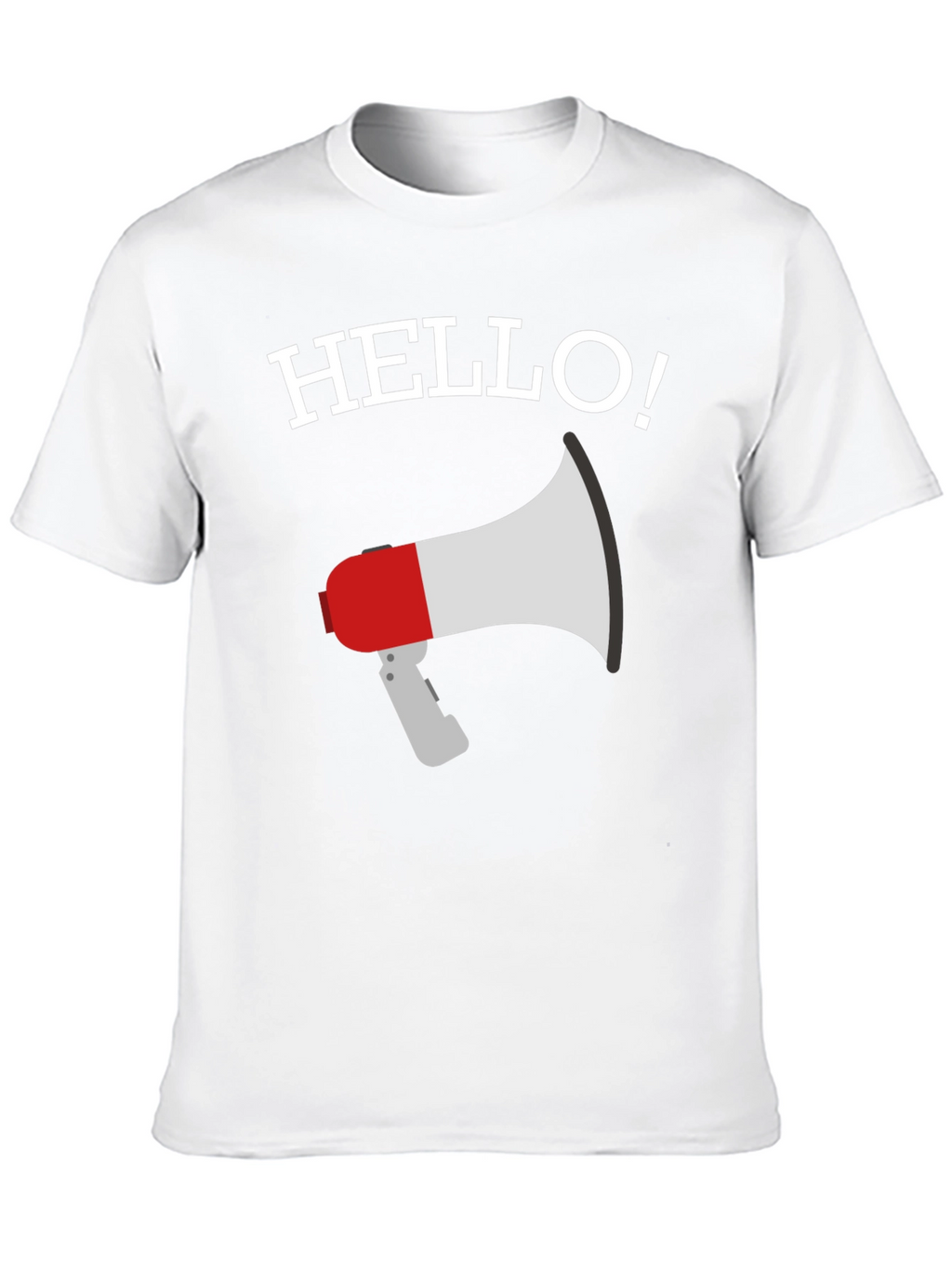 Hello Megaphone Graphic Tee - Mens Black T-Shirt