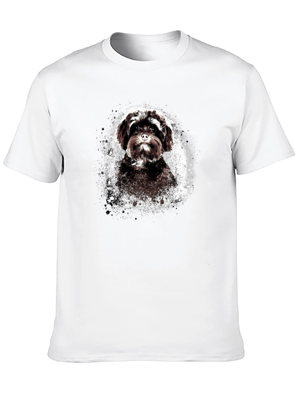 Cute Dog Graphic Tee - Black