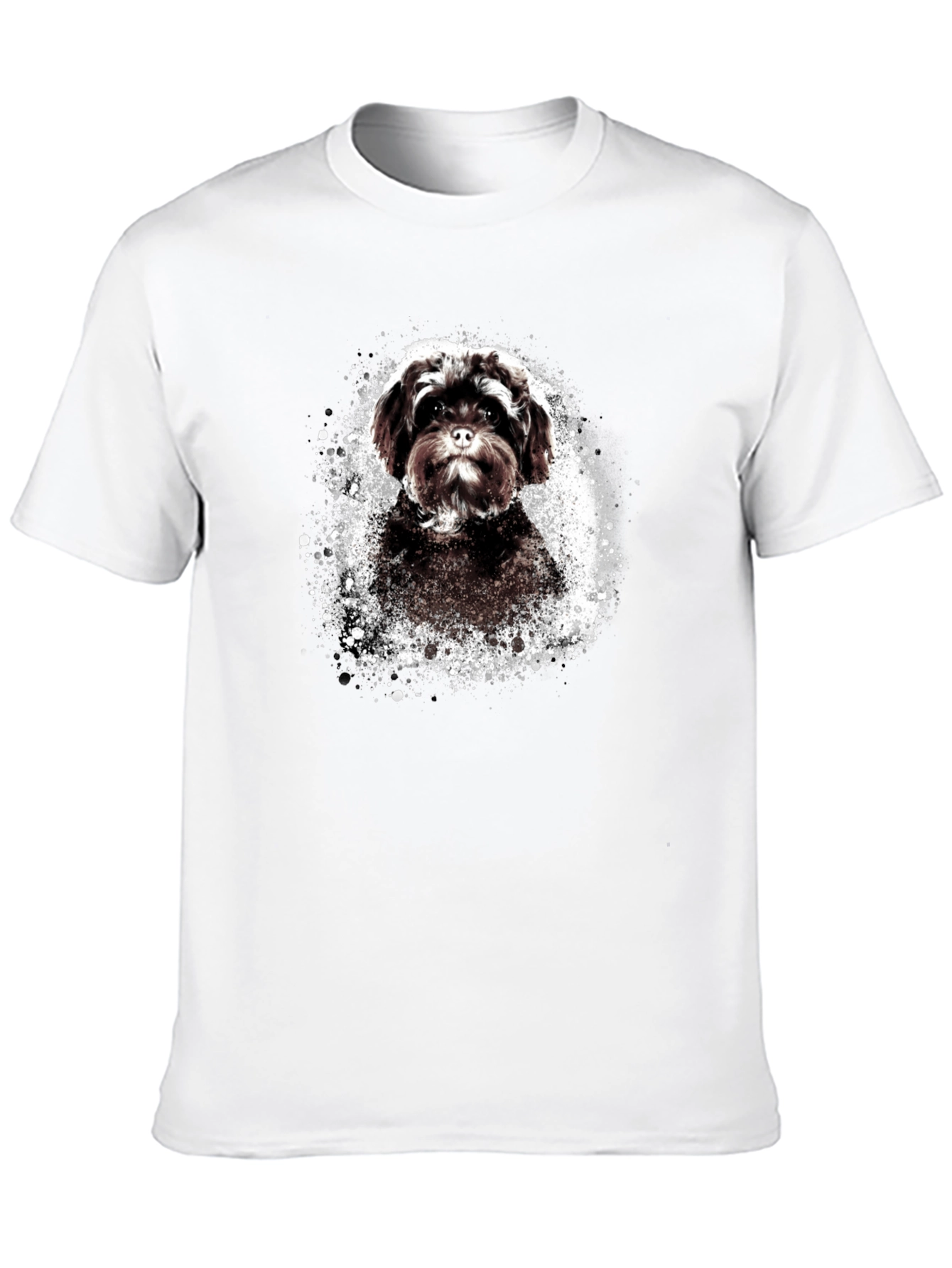 Cute Dog Graphic Tee - Black