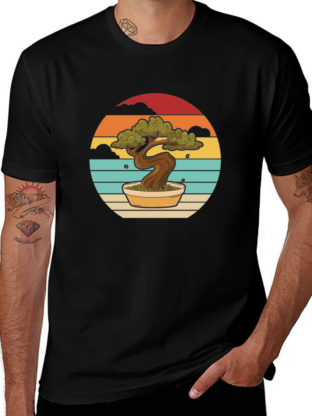 Bonsai Sunset T-Shirt - Unique Graphic Tee