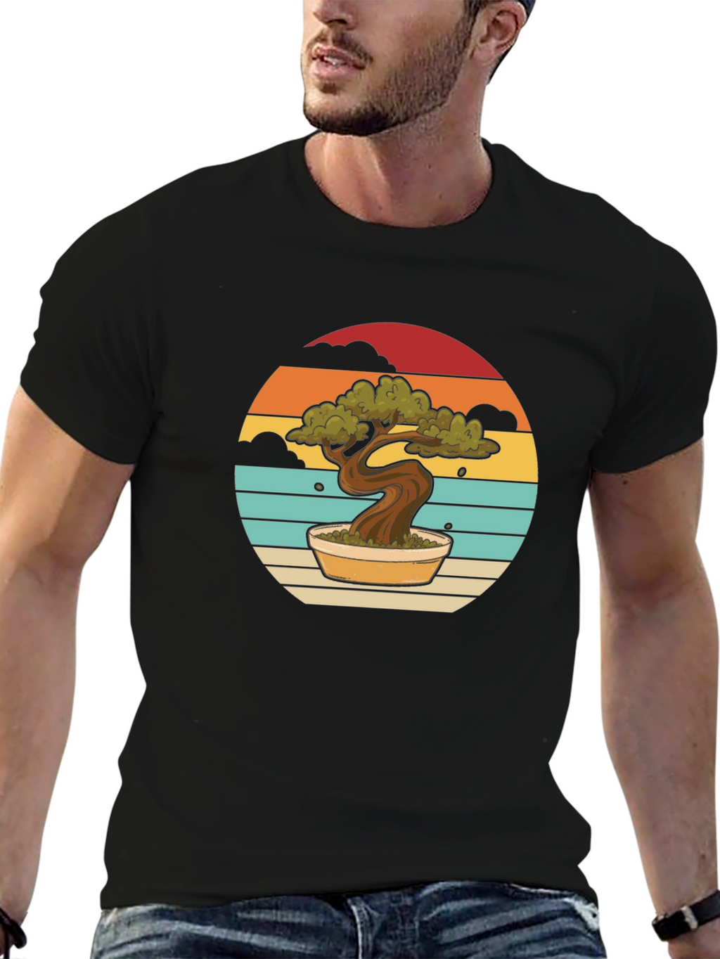Bonsai Sunset T-Shirt - Unique Graphic Tee