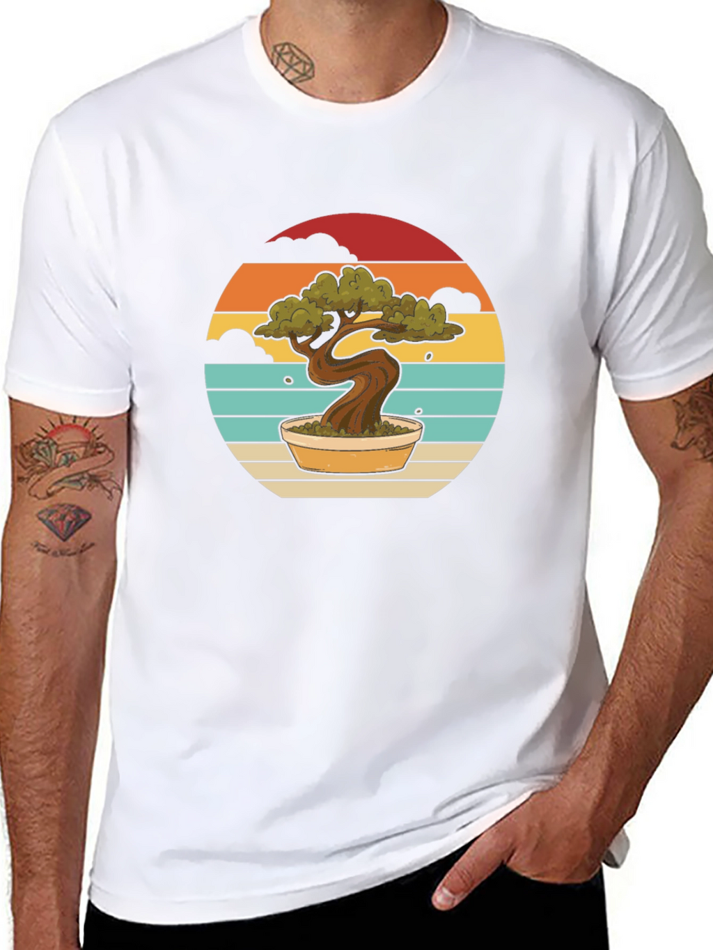 Bonsai Sunset T-Shirt - Unique Graphic Tee