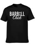 Barbell Chick Graphic Tee - Gym Workout Apparel