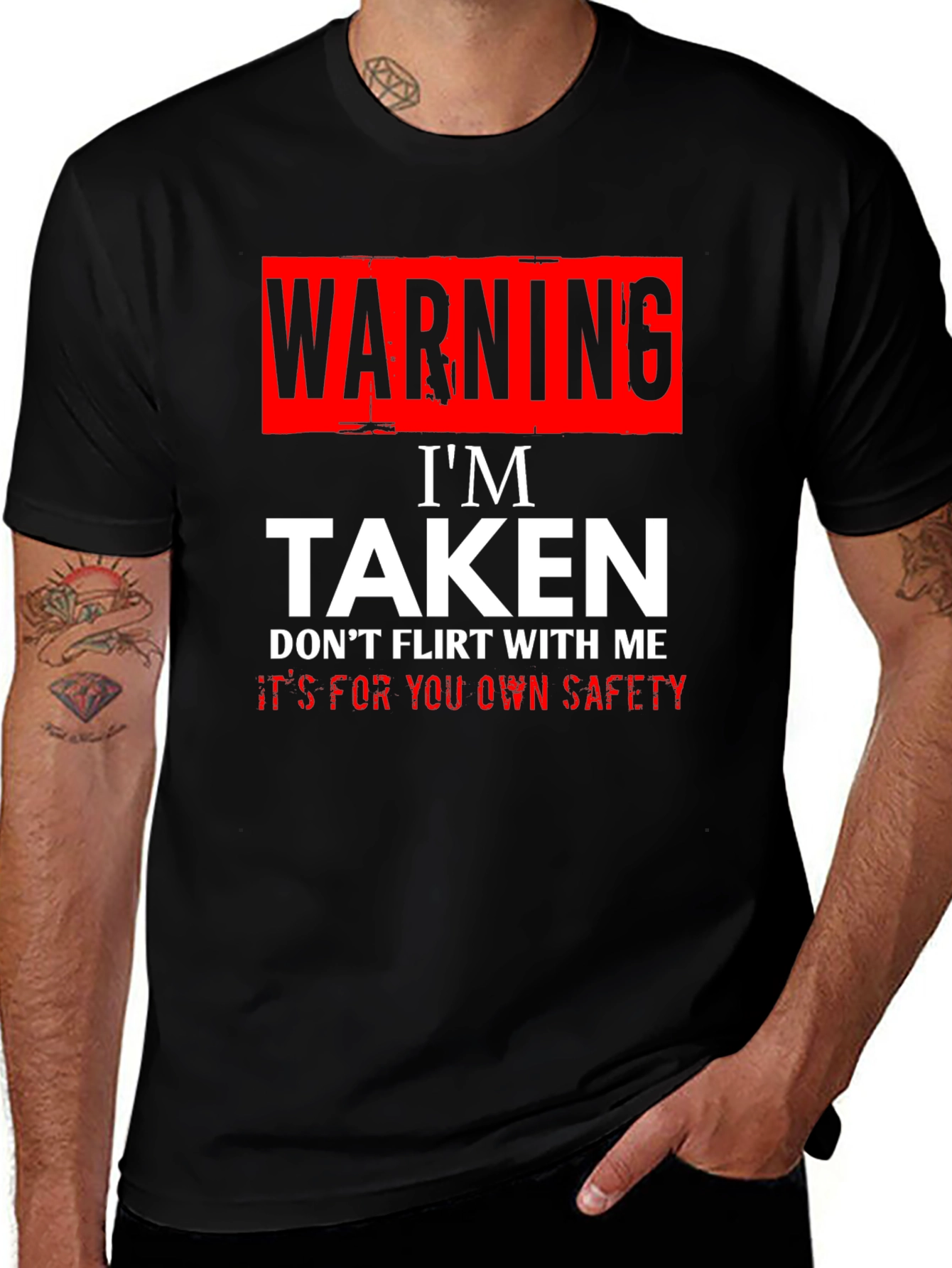 Warning Im Taken T-Shirt - Funny Novelty Graphic Tee