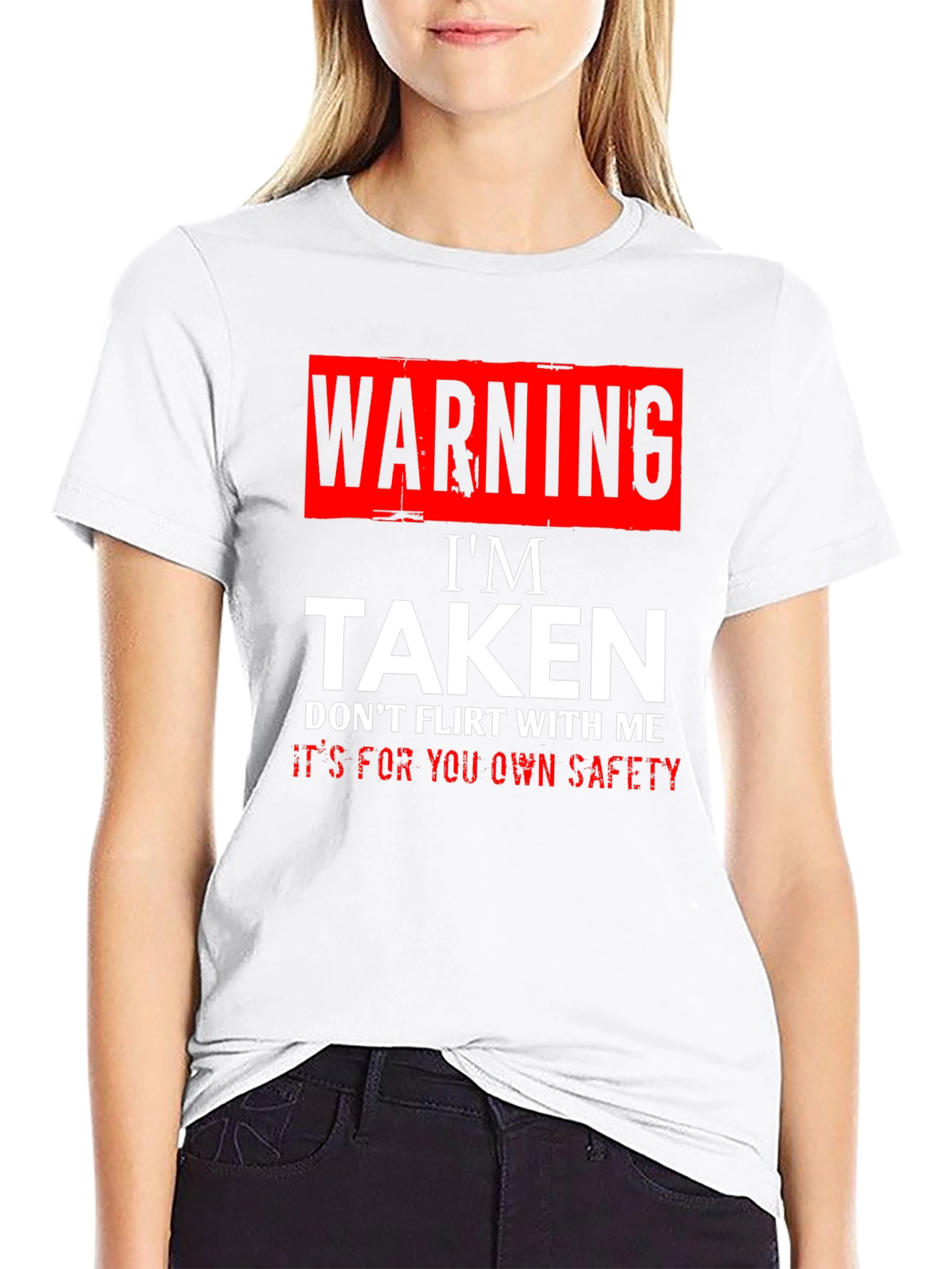 Warning Im Taken T-Shirt - Funny Novelty Graphic Tee
