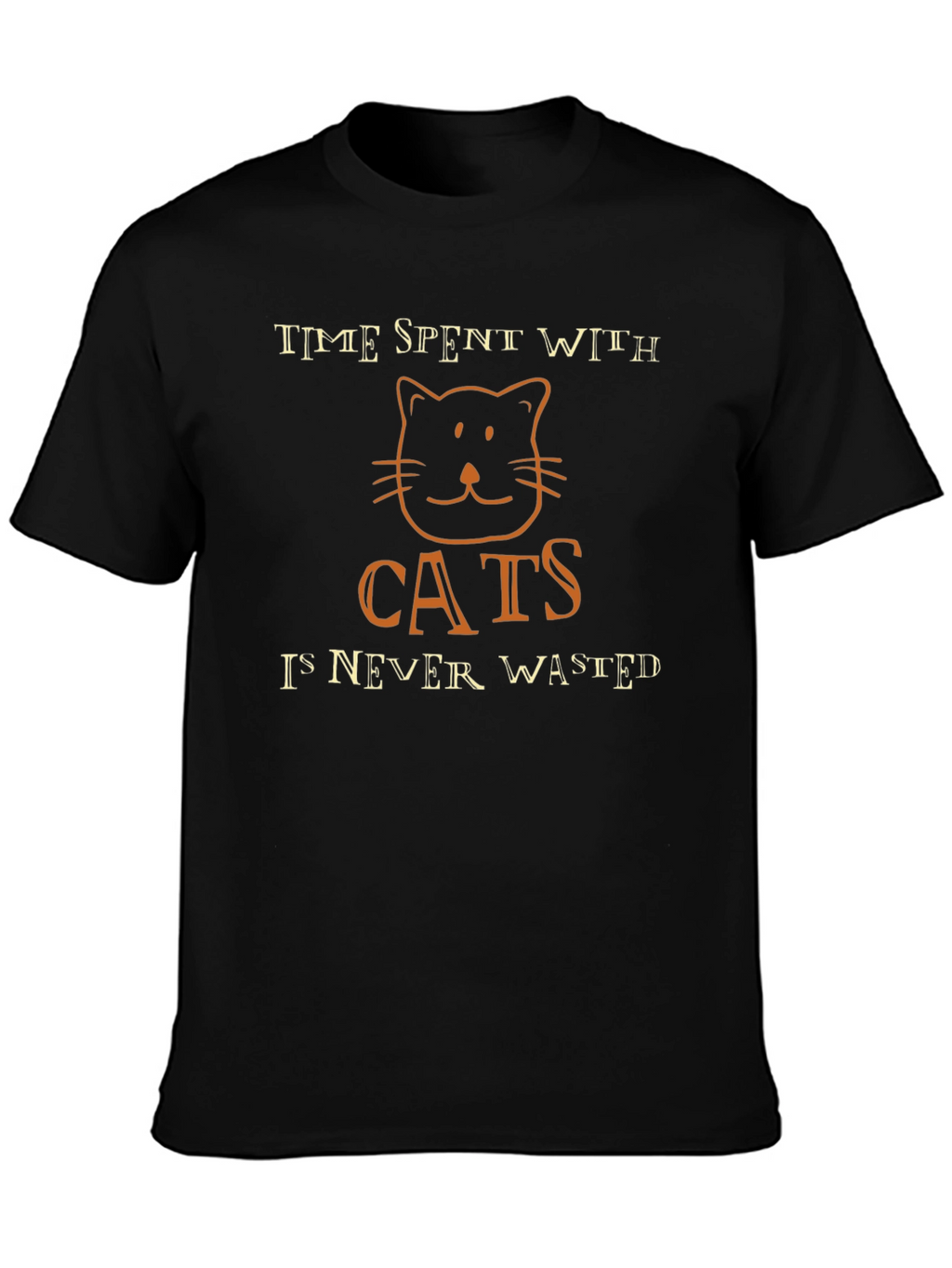 Cats Never Wasted T-Shirt - Black