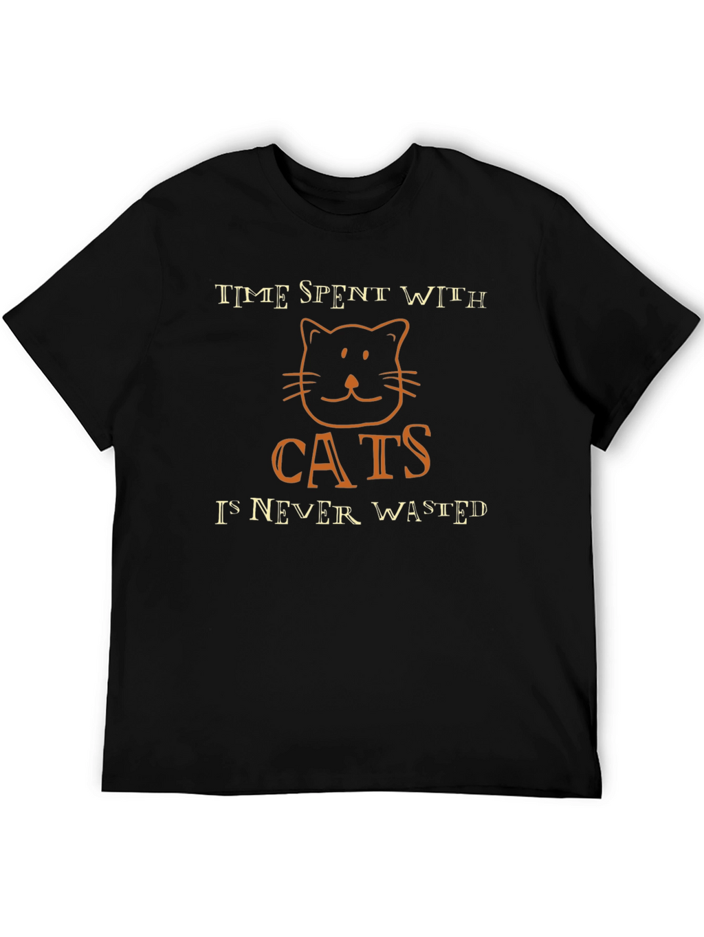Cats Never Wasted T-Shirt - Black