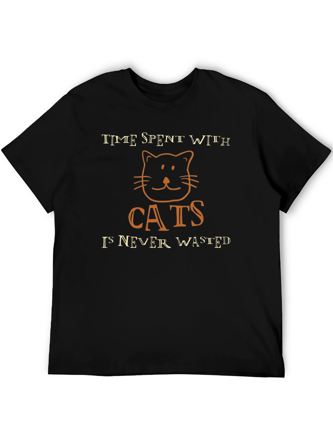 Cats Never Wasted T-Shirt - Black