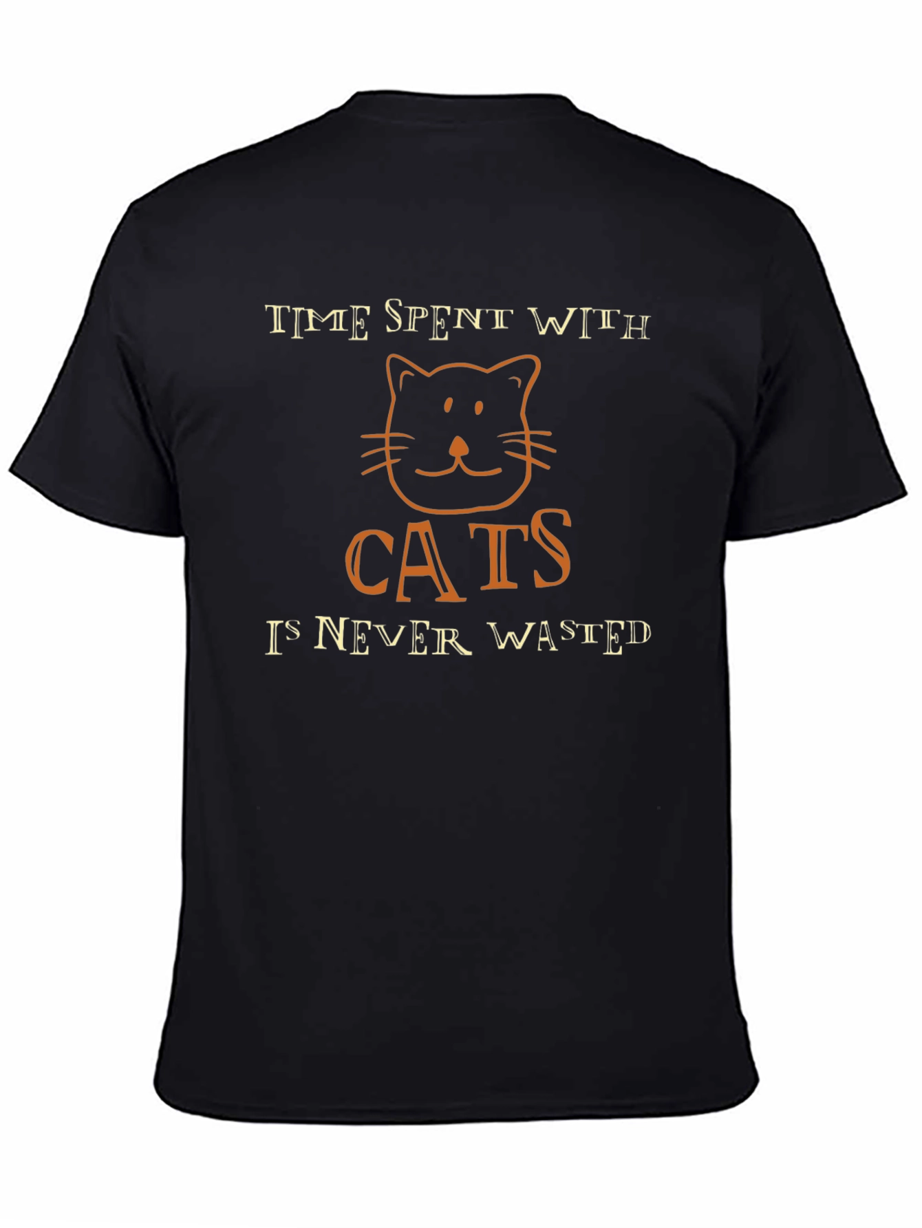 Cats Never Wasted T-Shirt - Black