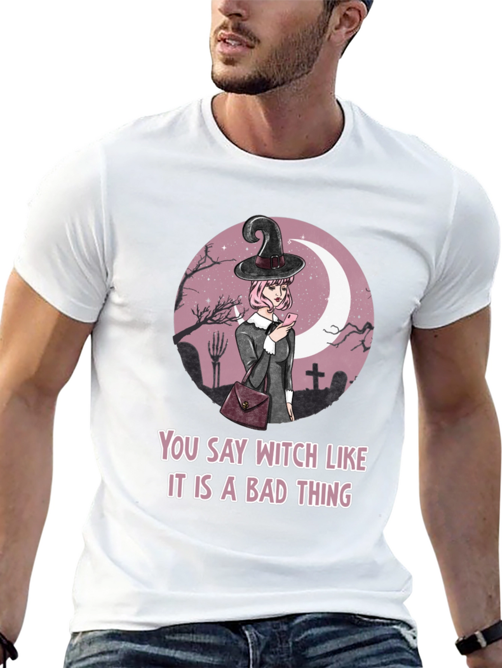 Witch Graphic Tee - Halloween Humor T-Shirt