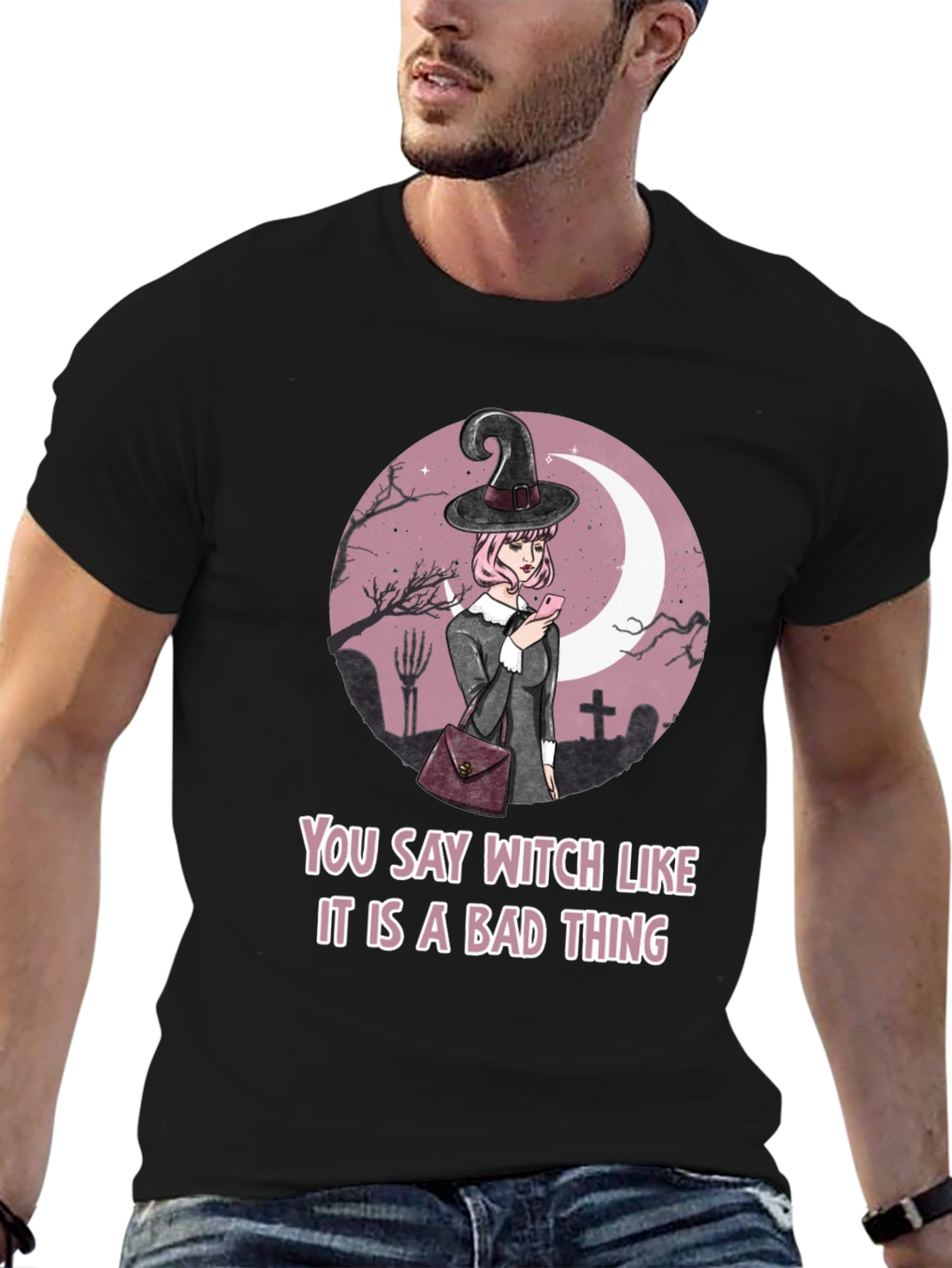 Witch Graphic Tee - Halloween Humor T-Shirt