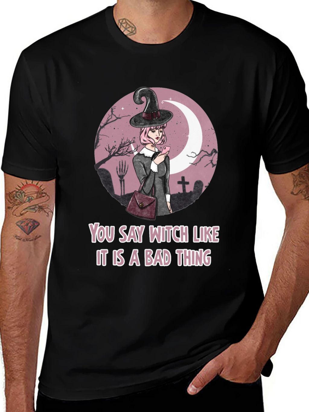 Witch Graphic Tee - Halloween Humor T-Shirt