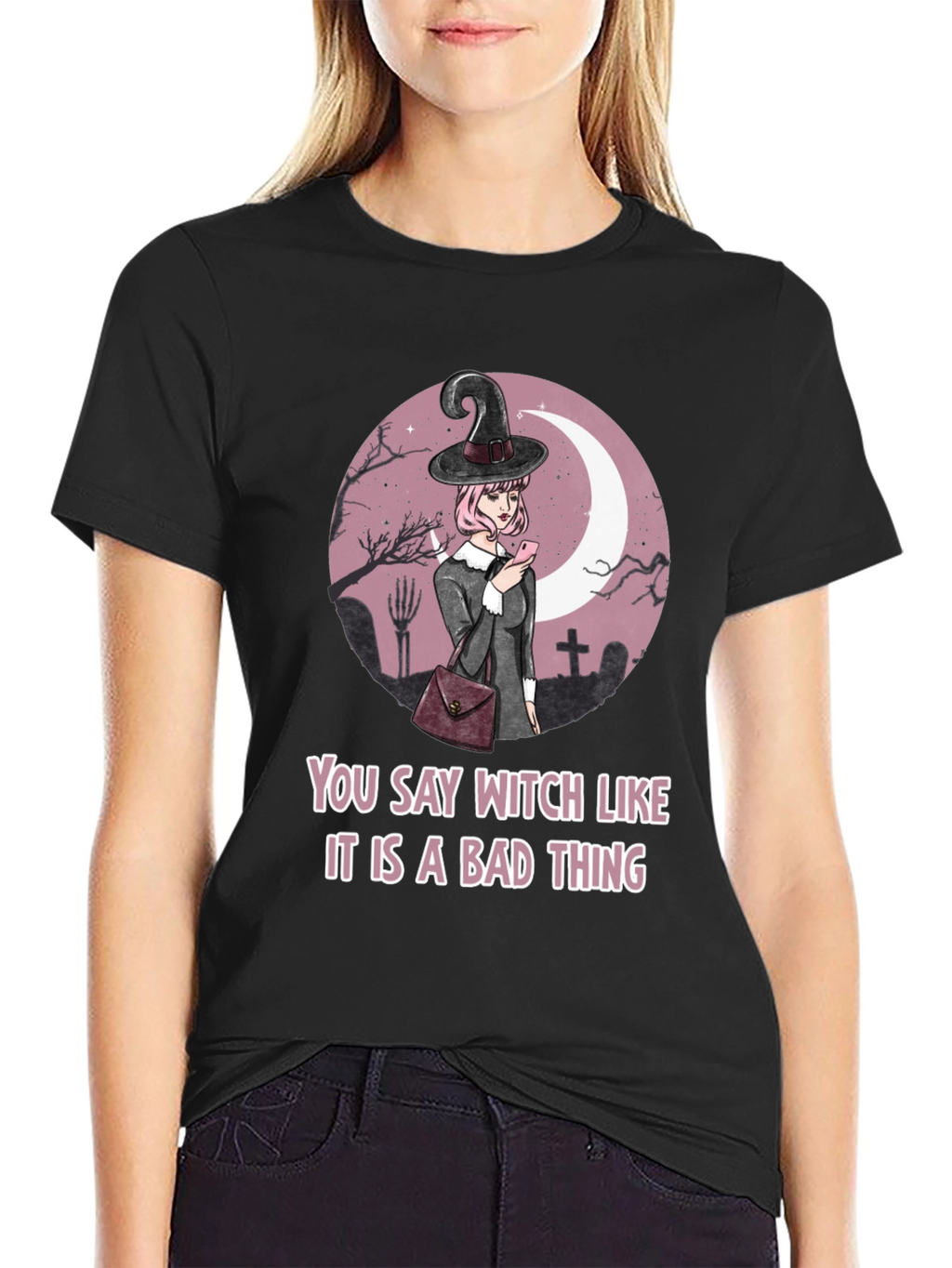 Witch Graphic Tee - Halloween Humor T-Shirt