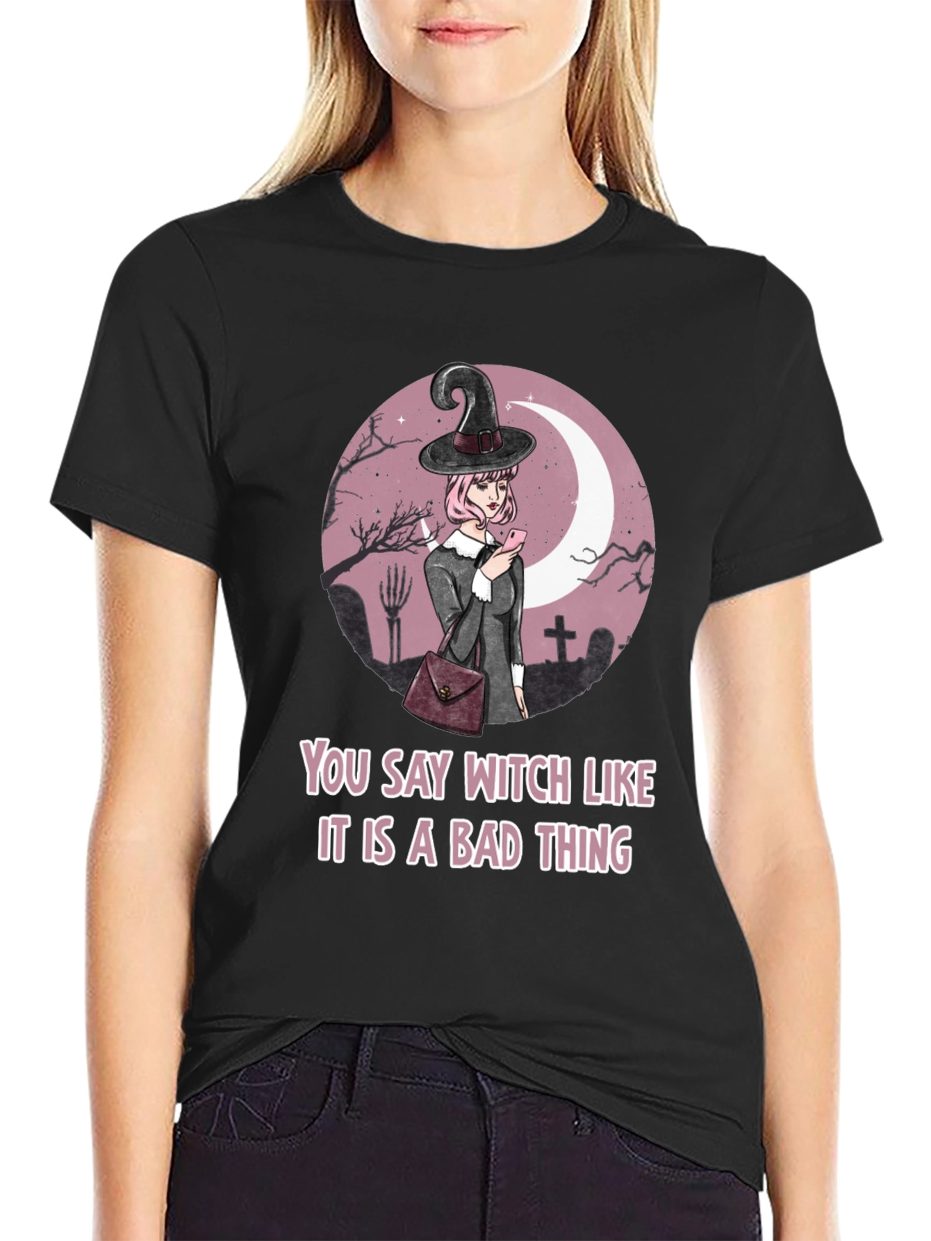 Witch Graphic Tee - Halloween Humor T-Shirt
