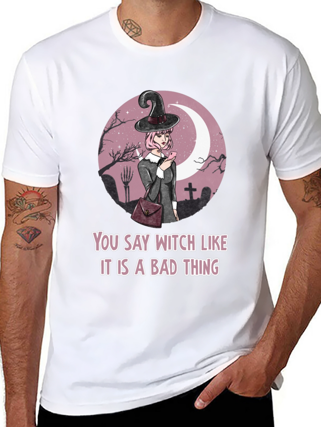 Witch Graphic Tee - Halloween Humor T-Shirt