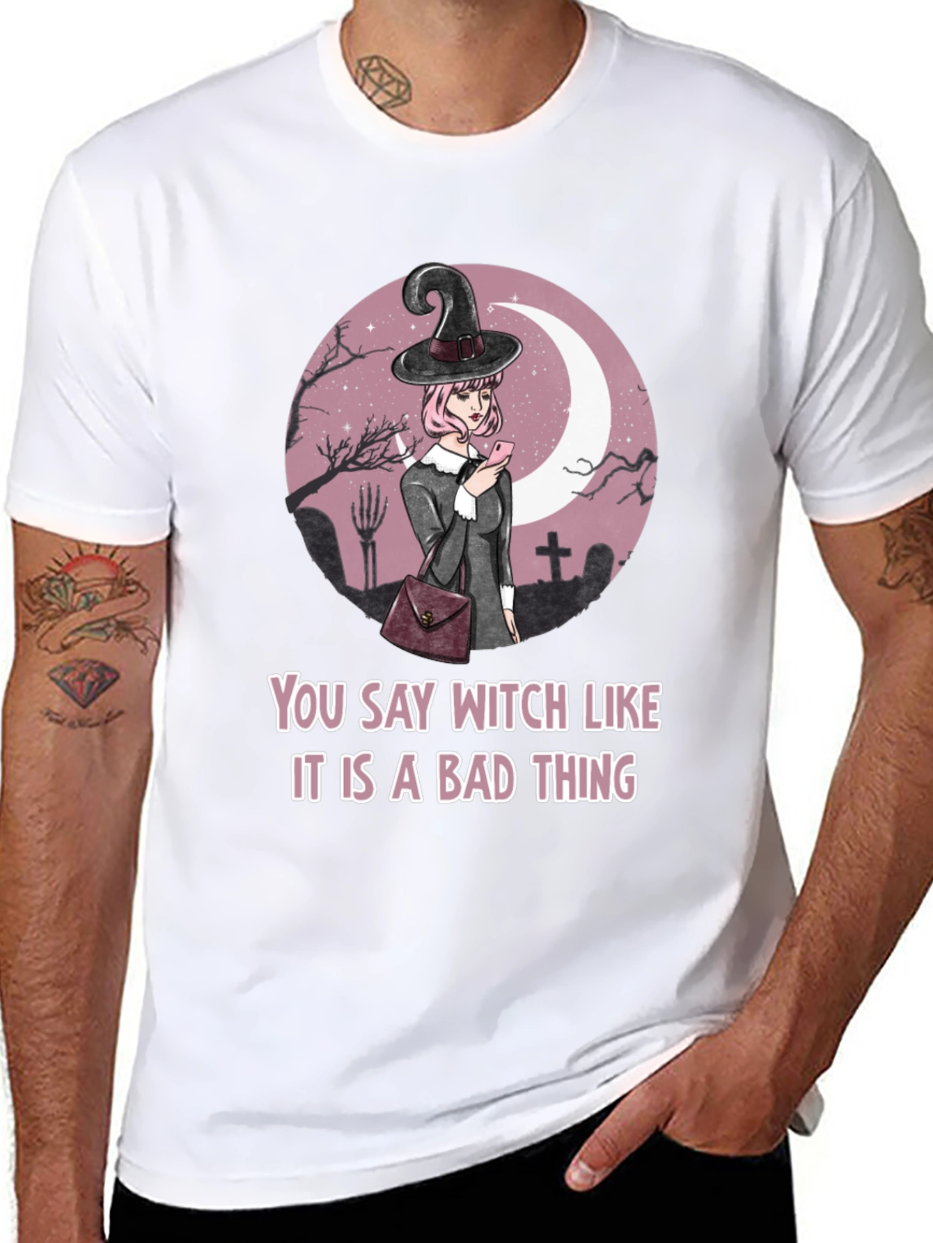 Witch Graphic Tee - Halloween Humor T-Shirt