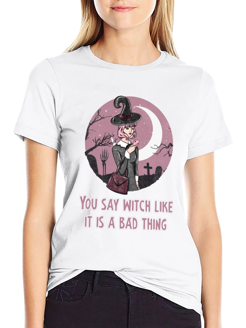 Witch Graphic Tee - Halloween Humor T-Shirt