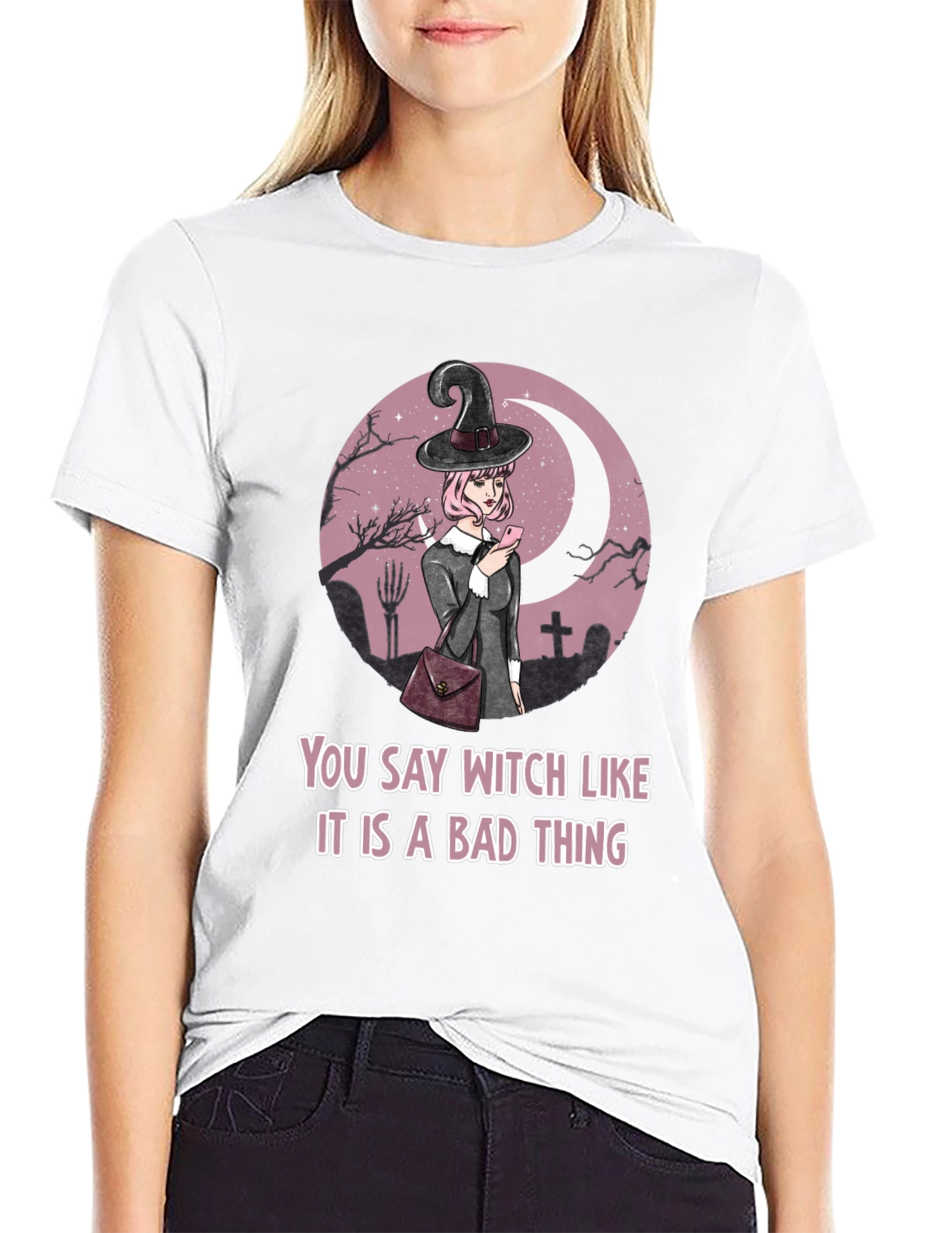 Witch Graphic Tee - Halloween Humor T-Shirt