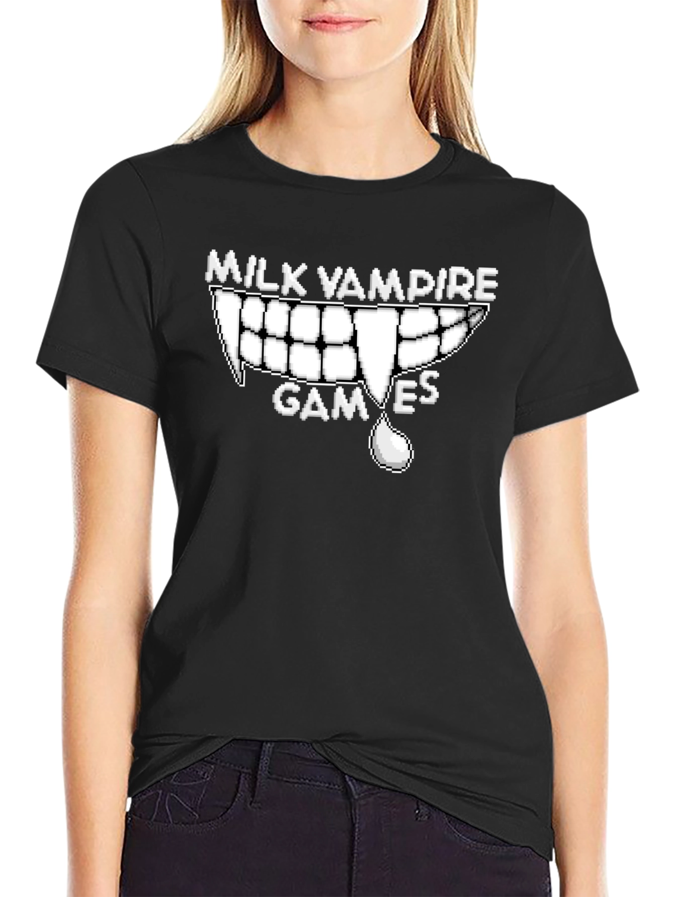 Milk Vampire Games T-Shirt - Unique Graphic Tee