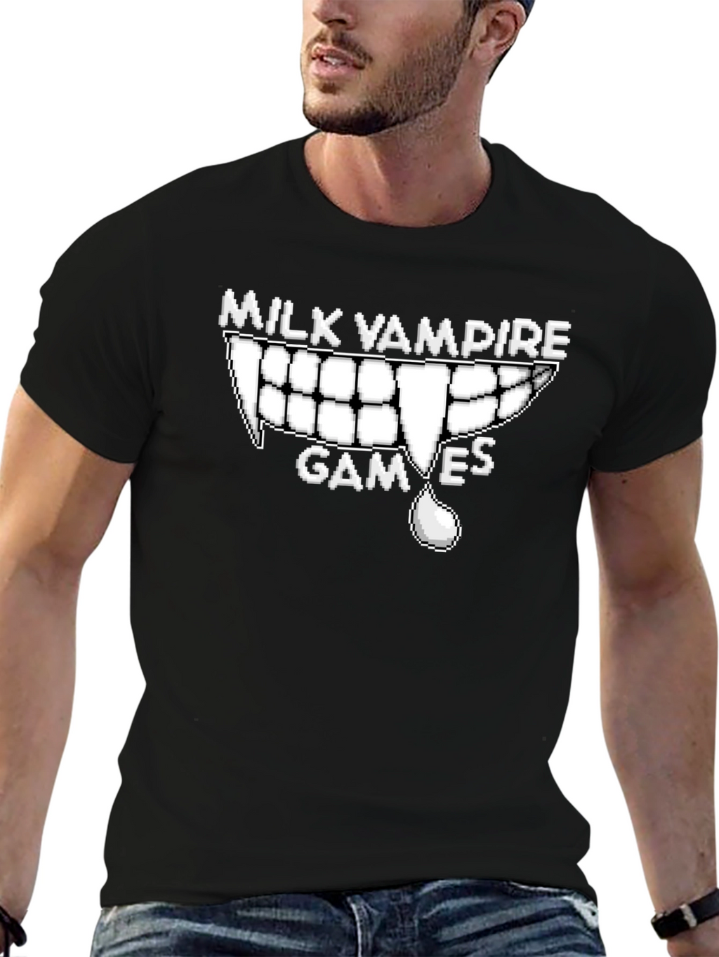 Milk Vampire Games T-Shirt - Unique Graphic Tee