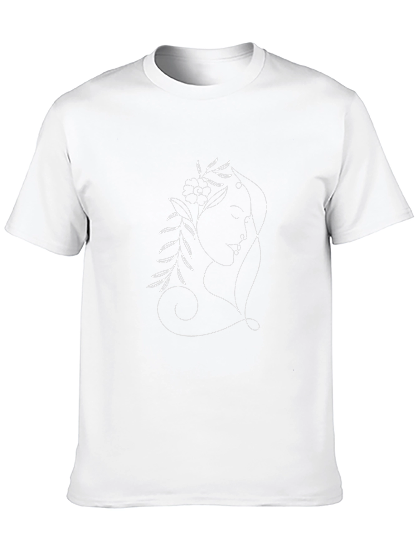 Abstract Woman Line Art Black Graphic Tee