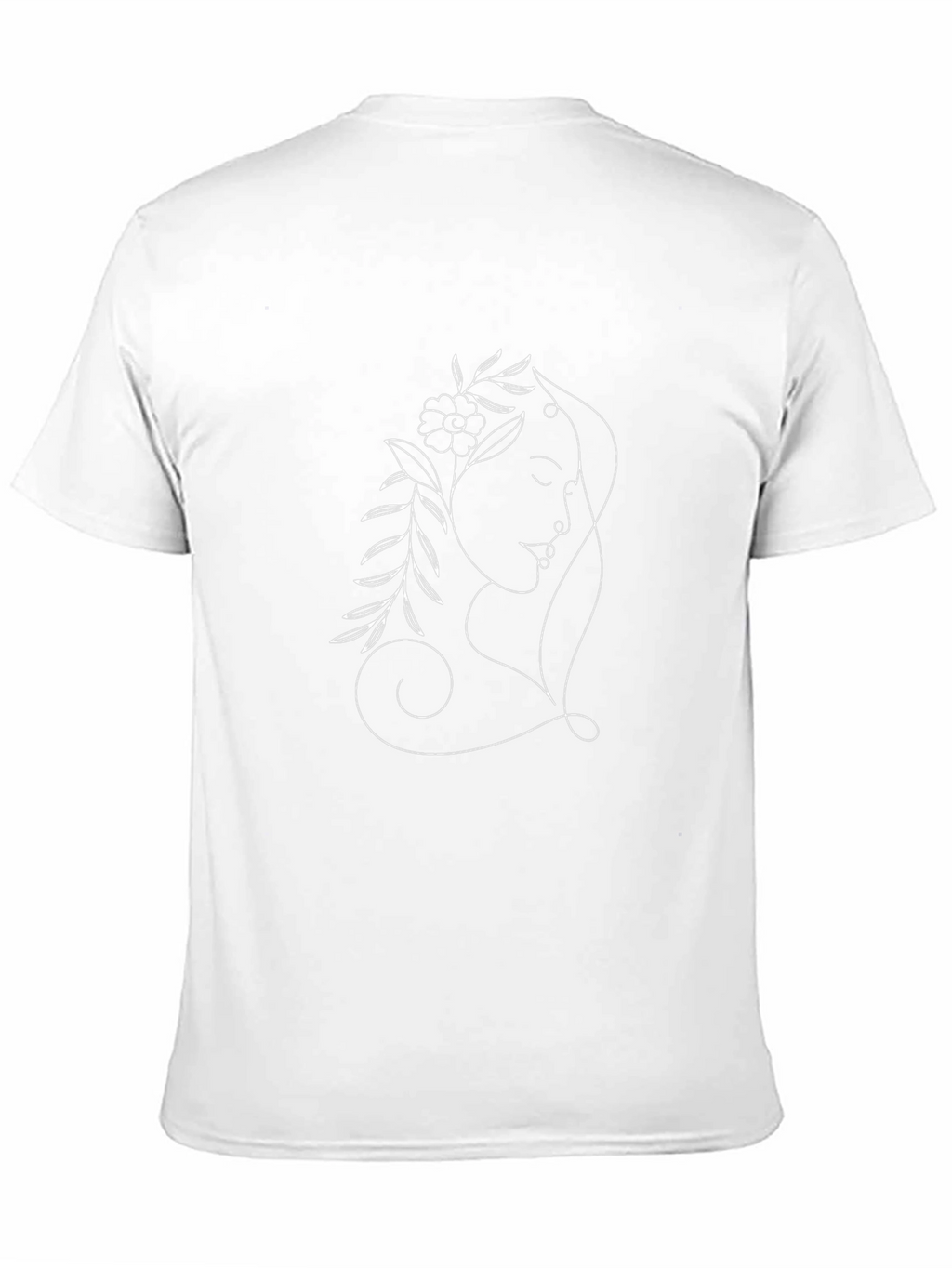 Abstract Woman Line Art Black Graphic Tee