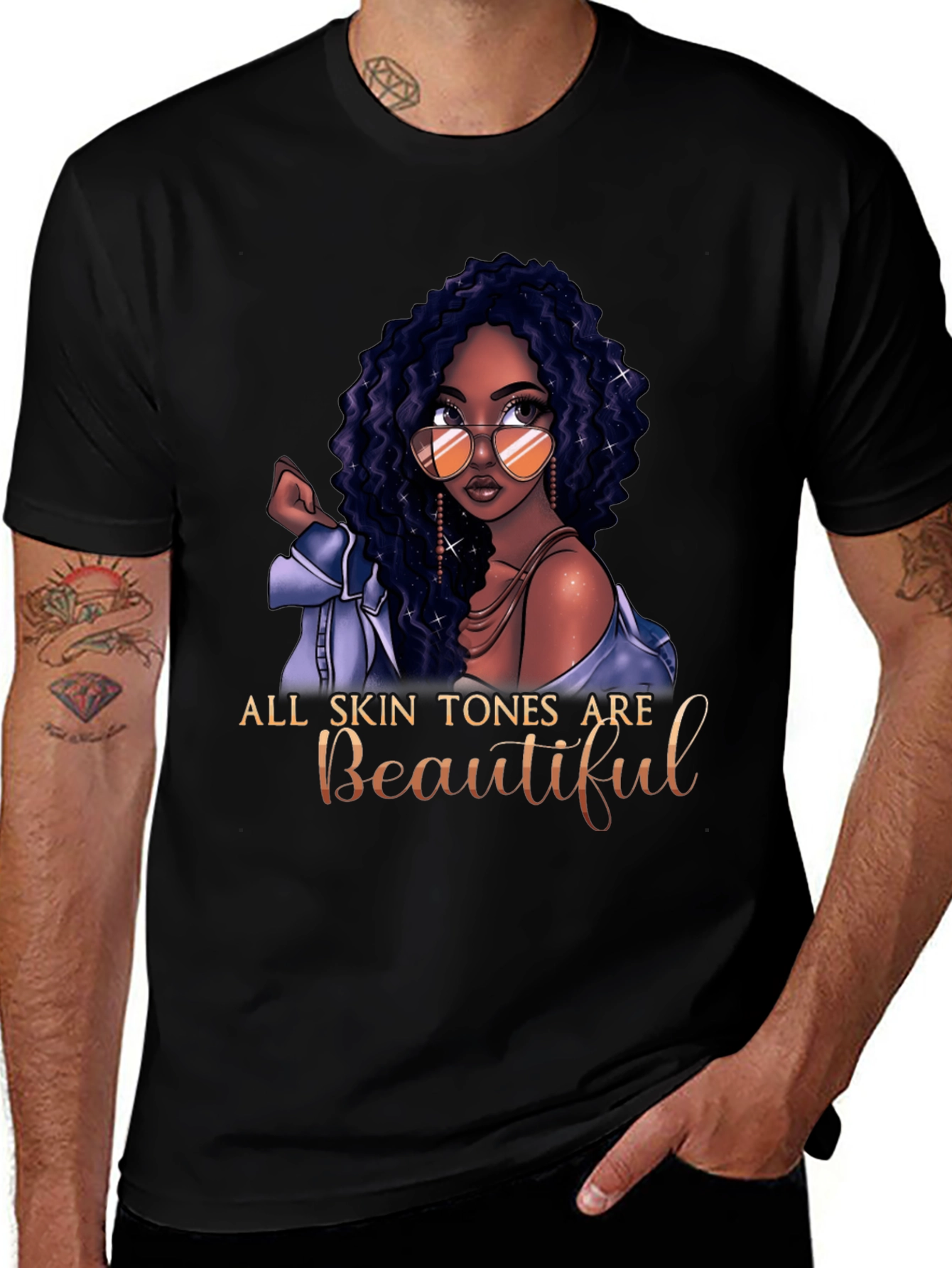 All Skin Tones Are Beautiful Graphic T-Shirt