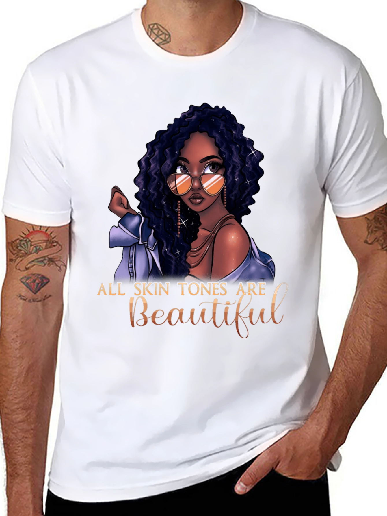 All Skin Tones Are Beautiful Graphic T-Shirt