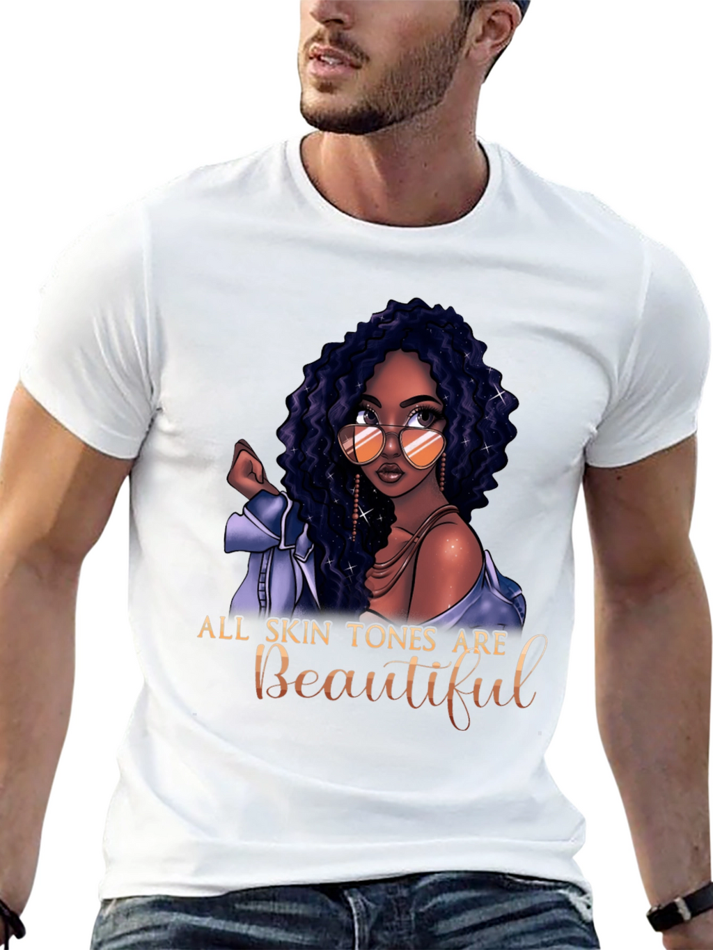 All Skin Tones Are Beautiful Graphic T-Shirt