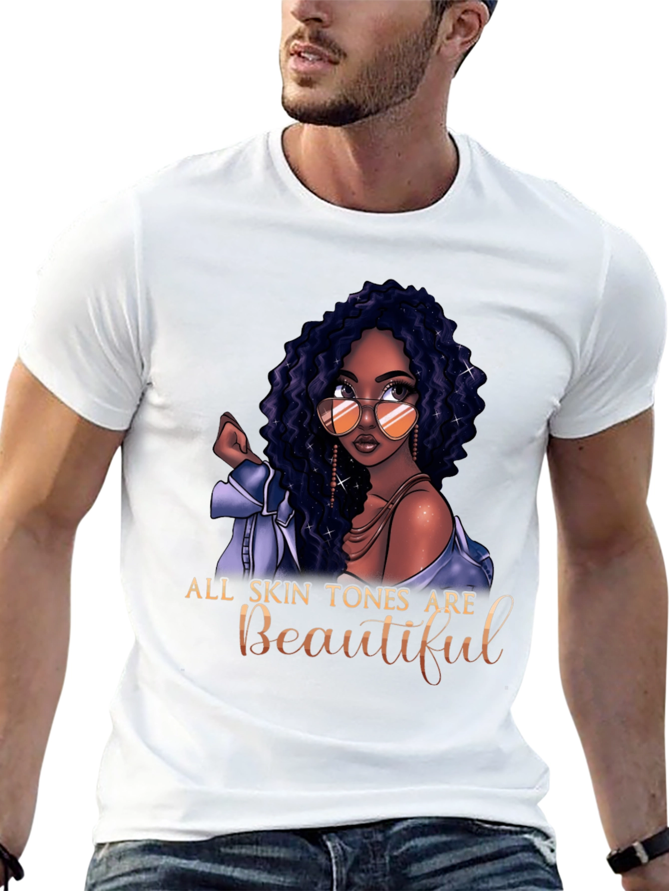 All Skin Tones Are Beautiful Graphic T-Shirt