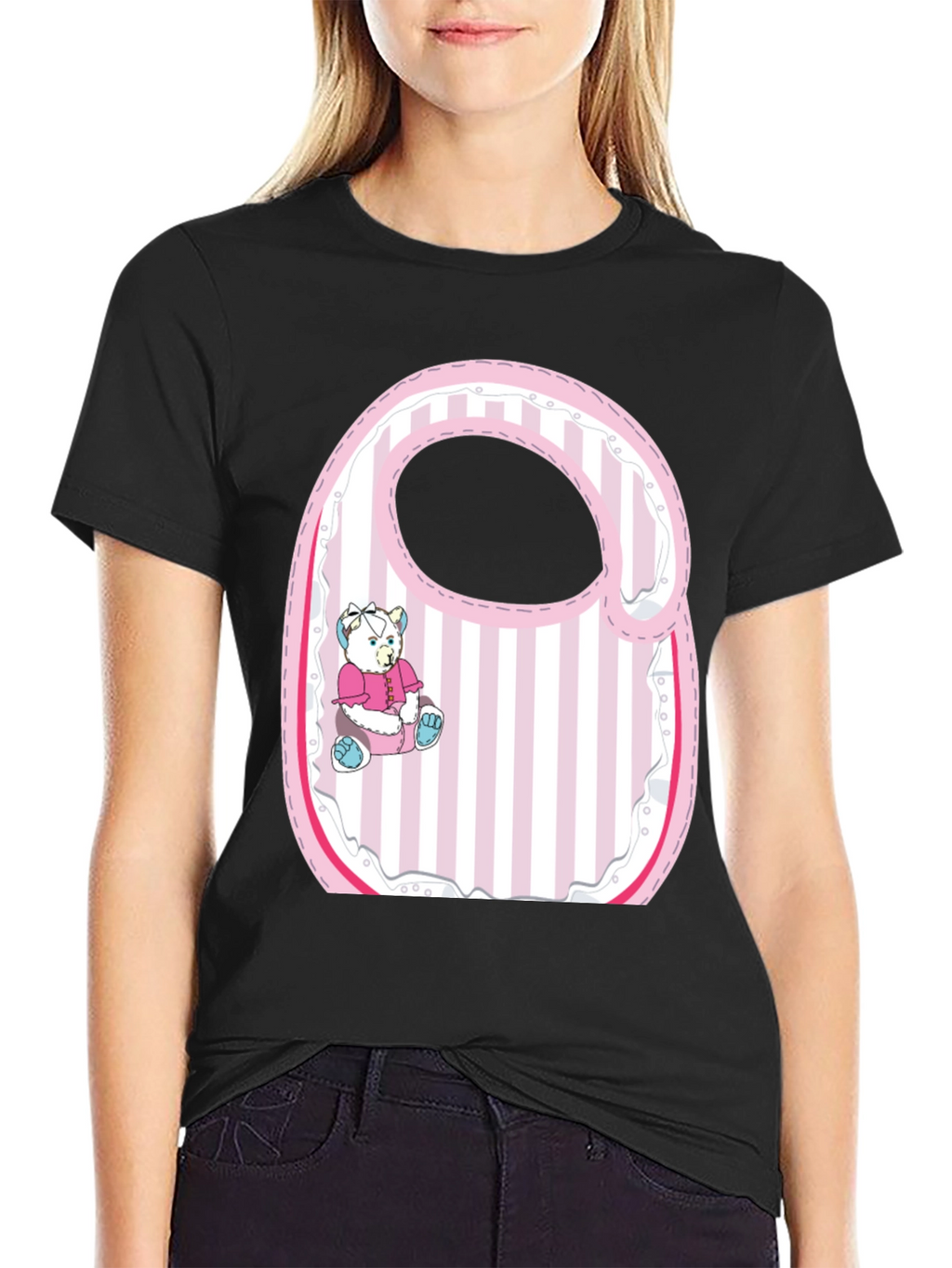 Cute Baby Bib Graphic Tee - Unisex