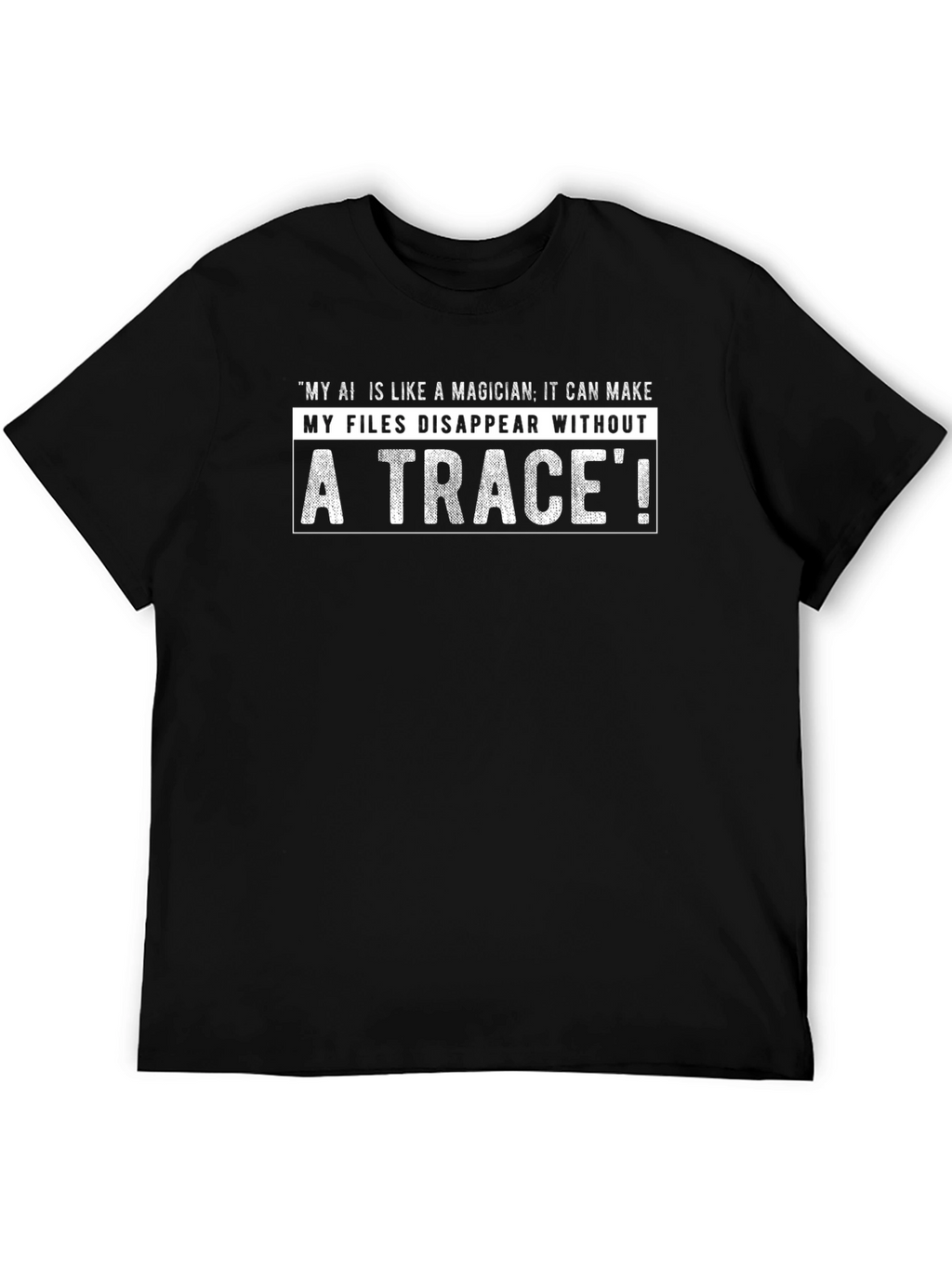 AI Magician Tee: Disappearing Files Humor