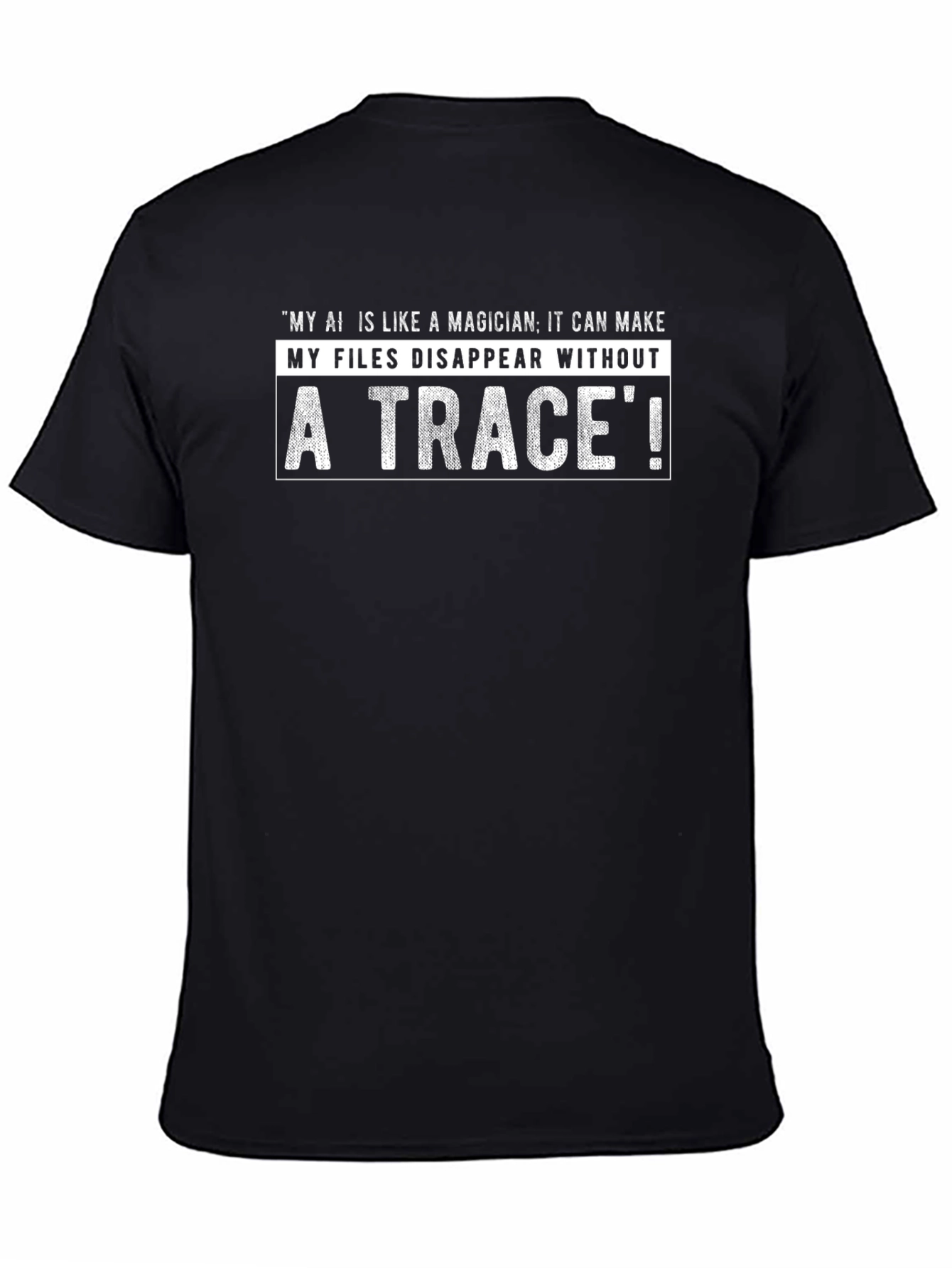 AI Magician Tee: Disappearing Files Humor