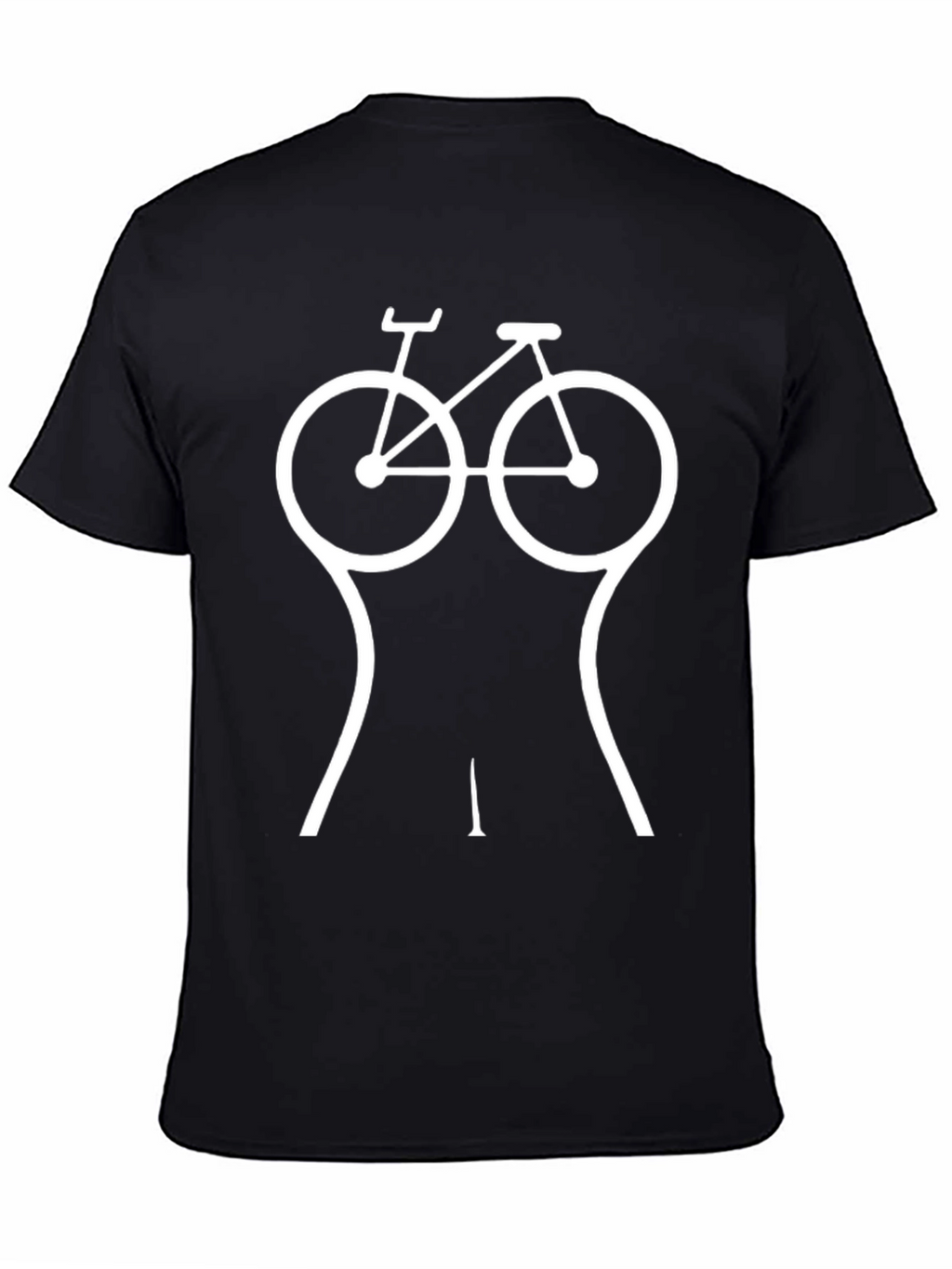 Funny Bicycle Boobs Graphic T-Shirt - Novelty Tee
