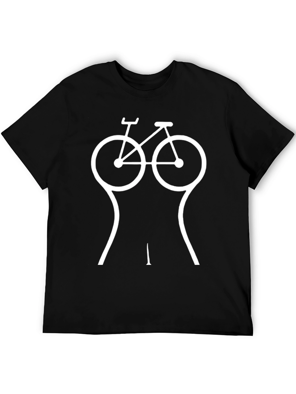 Funny Bicycle Boobs Graphic T-Shirt - Novelty Tee