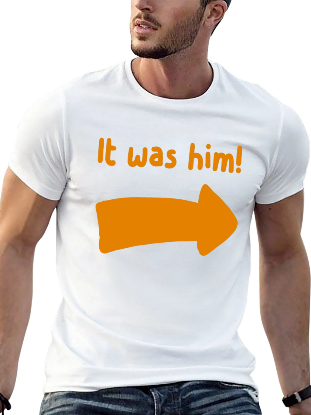 It Was Him T-Shirt - Novelty Pointing Tee