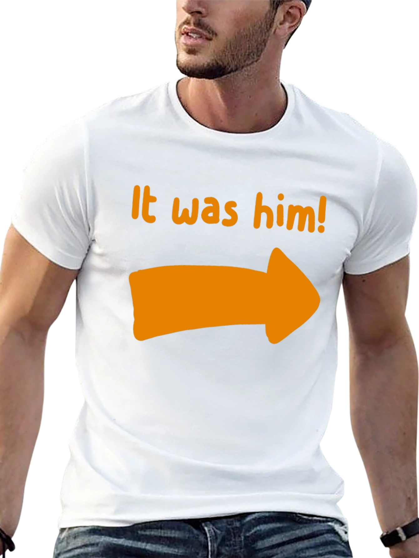 It Was Him T-Shirt - Novelty Pointing Tee