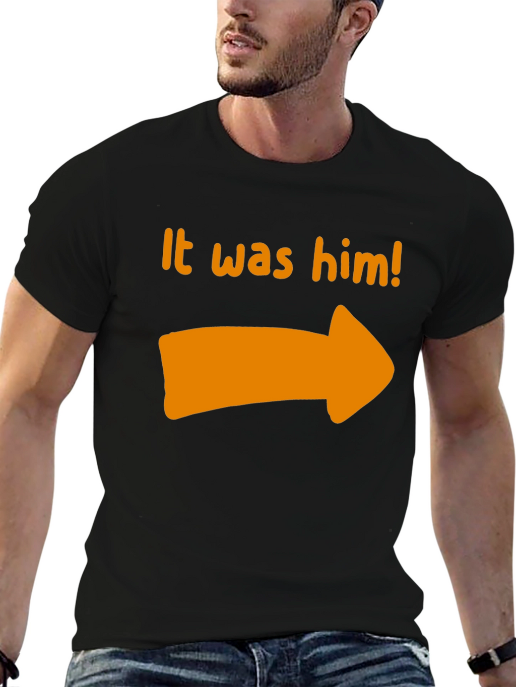 It Was Him T-Shirt - Novelty Pointing Tee
