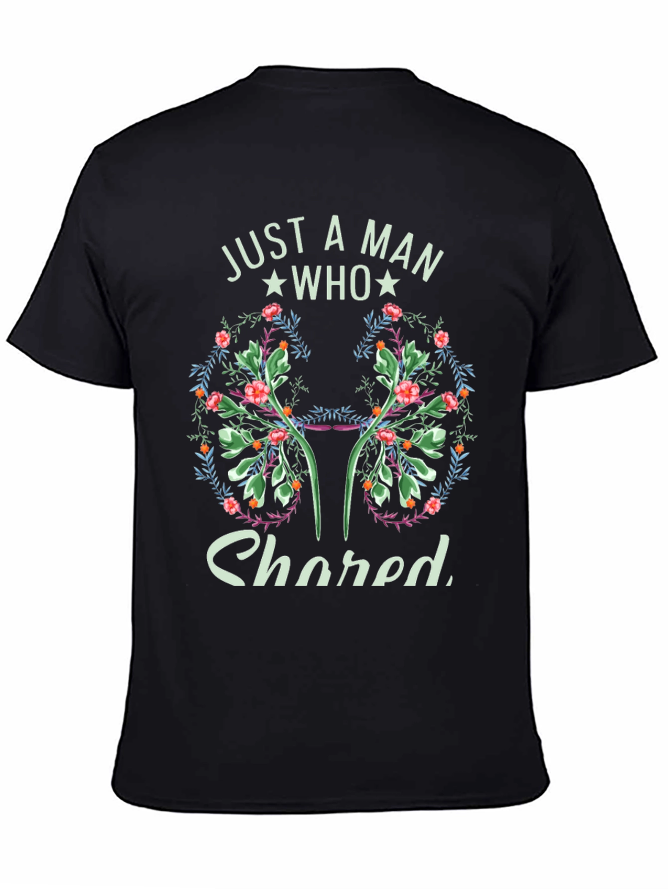 Just a Man Who Shared T-Shirt - Floral Lungs Graphic Tee