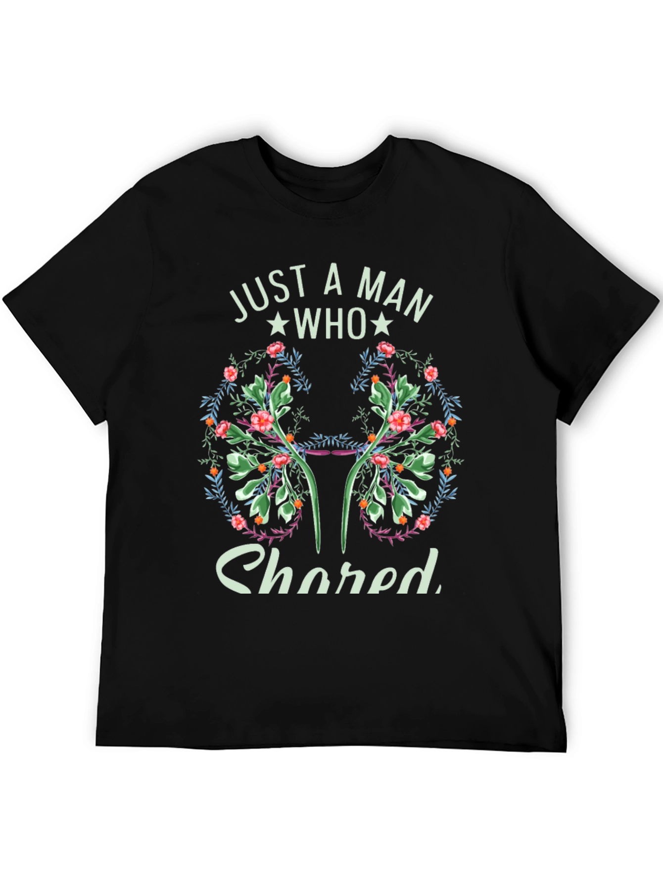 Just a Man Who Shared T-Shirt - Floral Lungs Graphic Tee