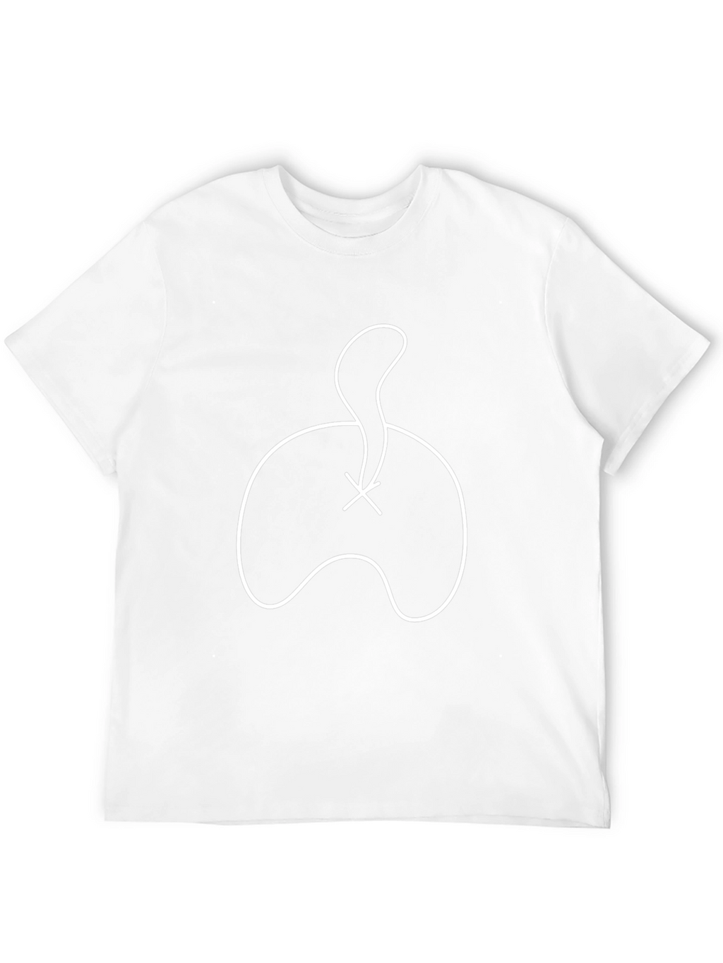 Abstract Cat Tail Graphic Tee - Modern Black T-Shirt