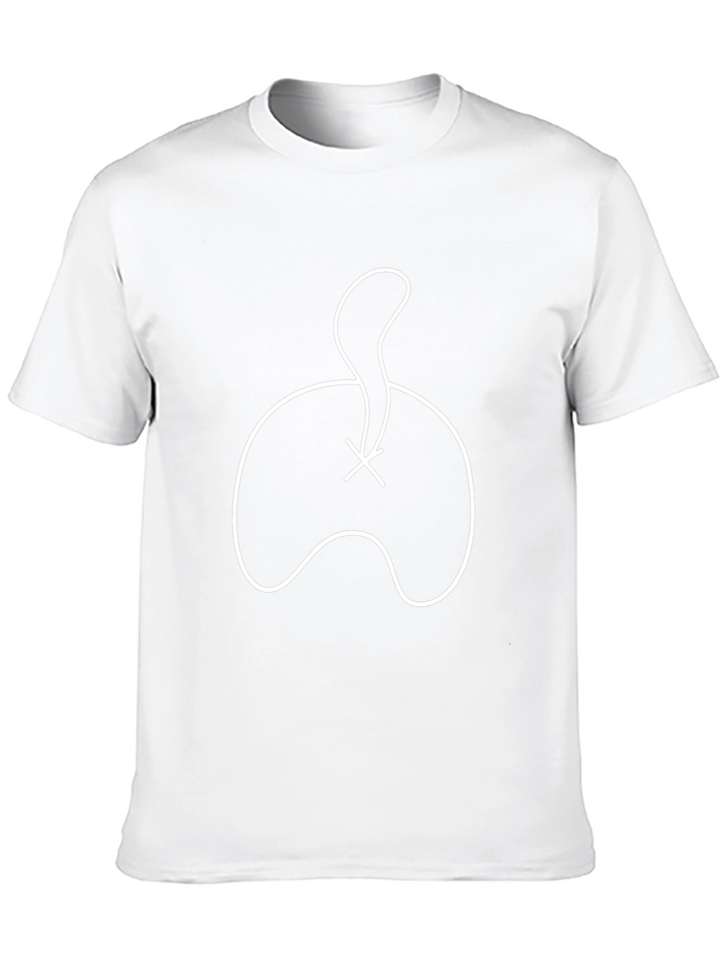 Abstract Cat Tail Graphic Tee - Modern Black T-Shirt