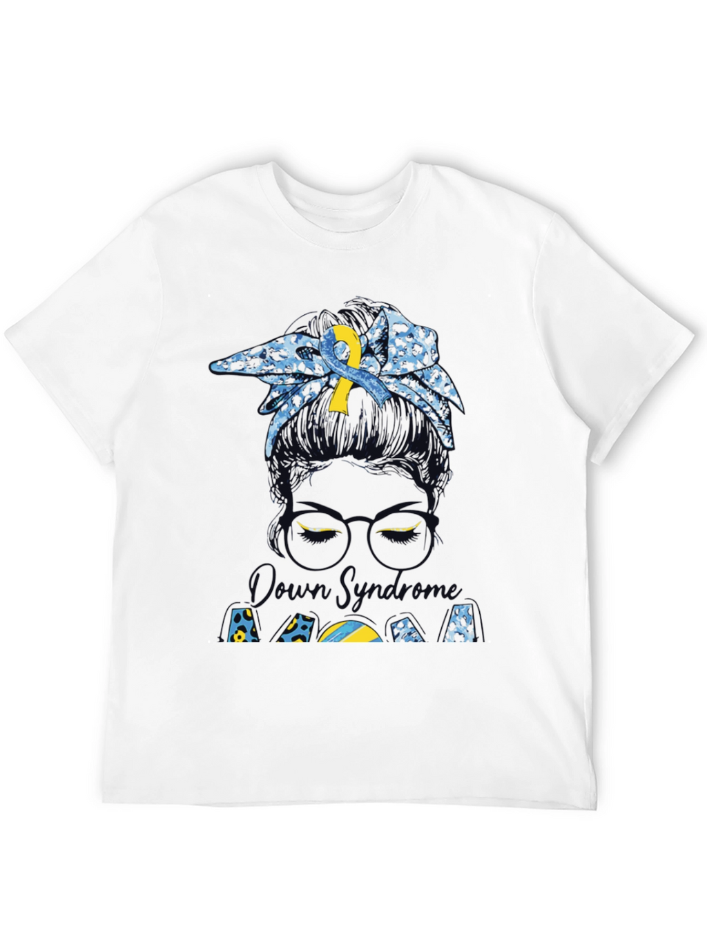 Down Syndrome Awareness Messy Bun T-Shirt