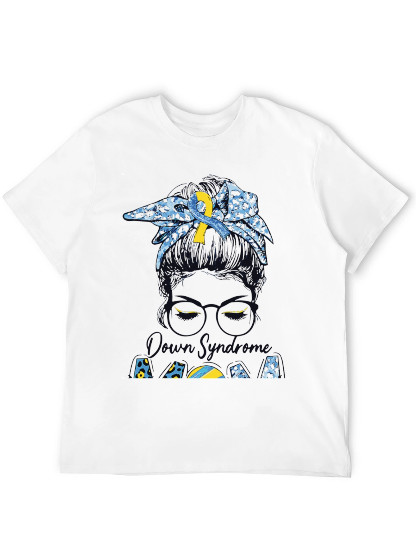 Down Syndrome Awareness Messy Bun T-Shirt