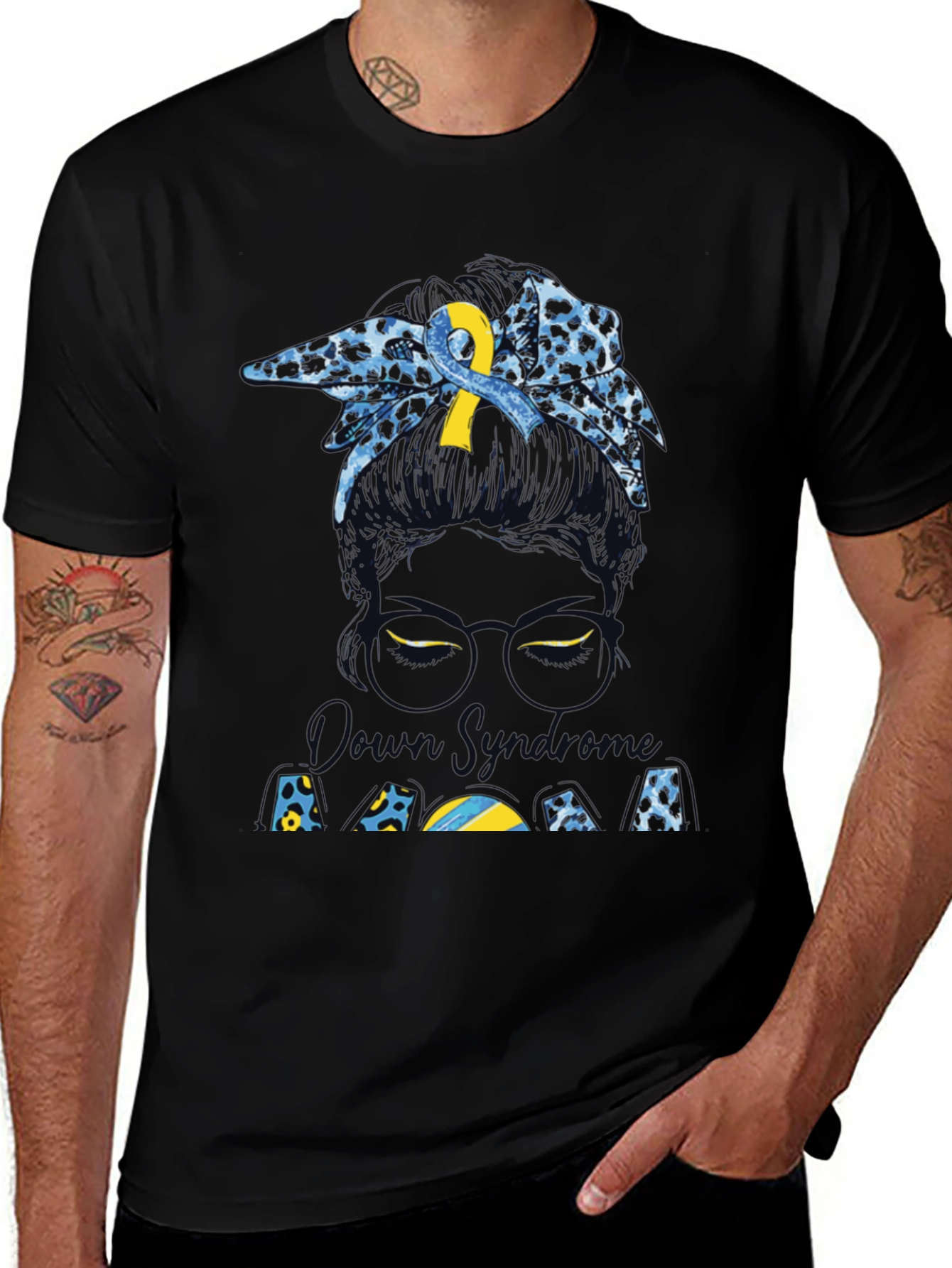 Down Syndrome Awareness Messy Bun T-Shirt