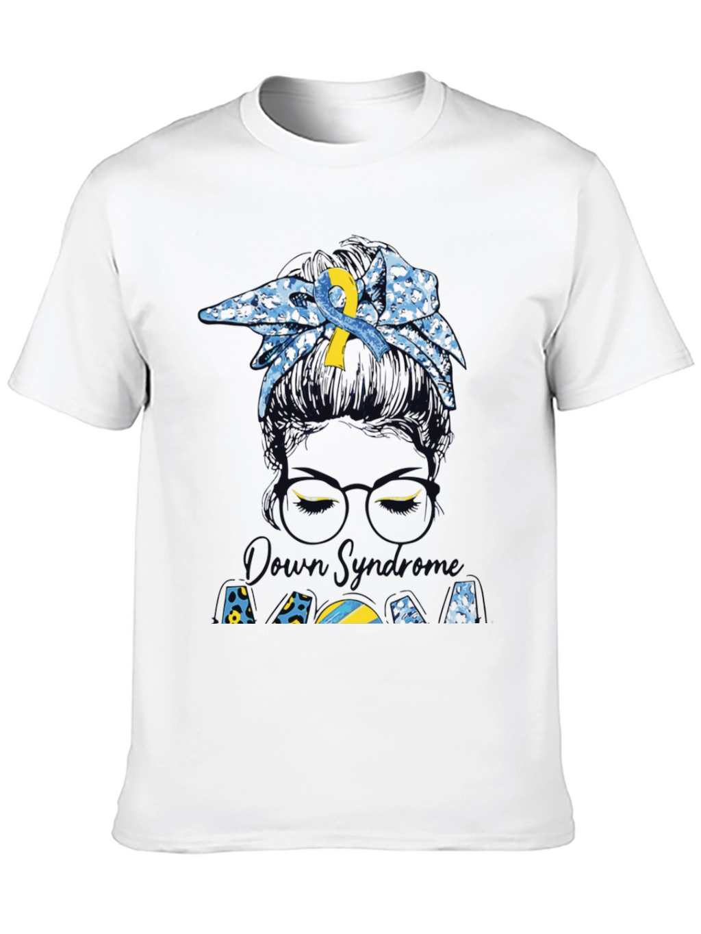 Down Syndrome Awareness Messy Bun T-Shirt